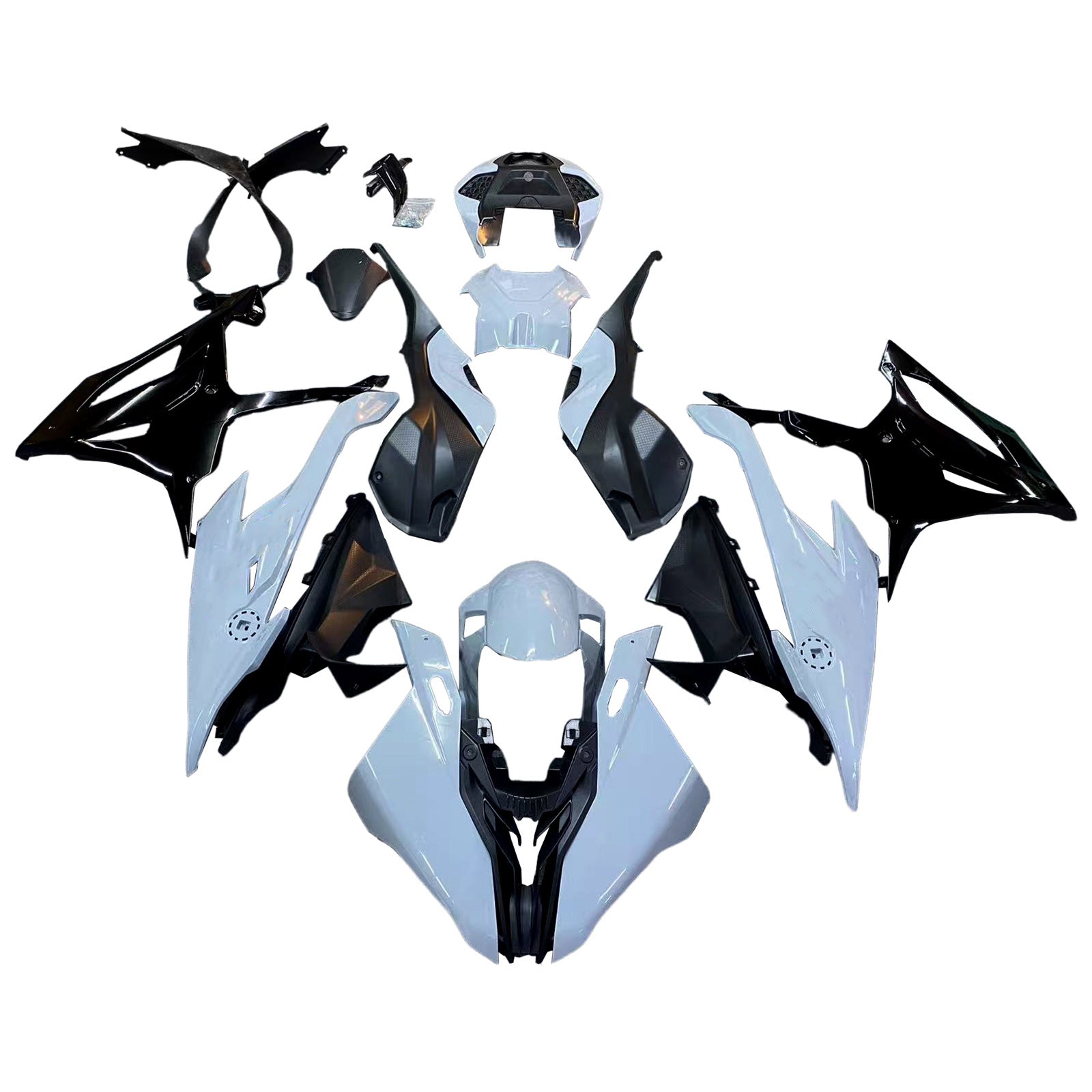 Amotopart 2019-2022 BMW S1000RR/M1000RR Black Grey-White Racing Kit