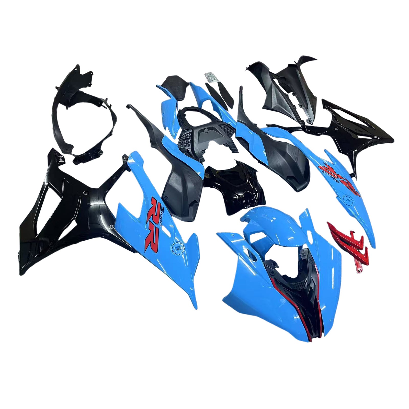 Amotopart 2019-2022 BMW S1000RR/M1000RR Black Cyan Racing Fairing Kit