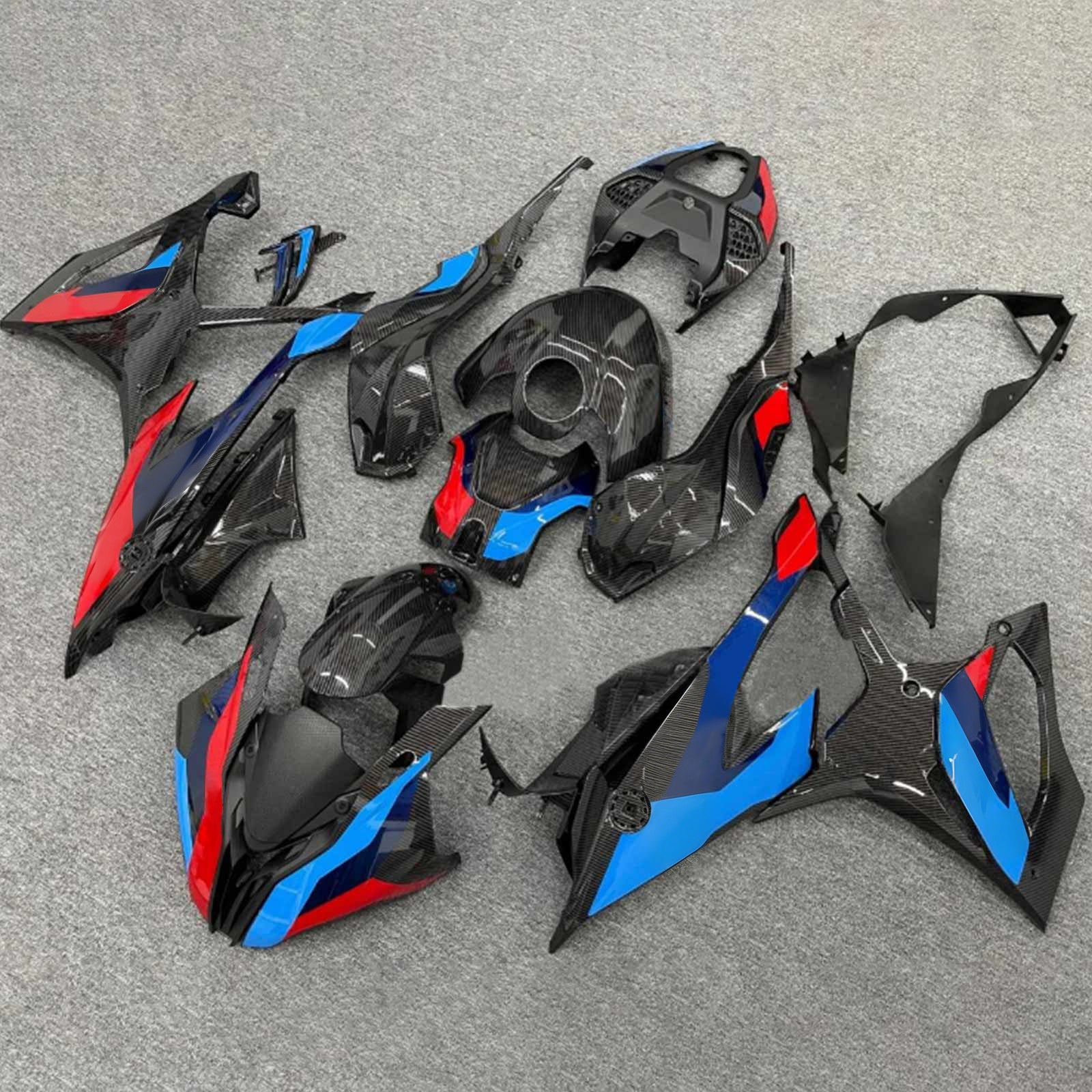Amotopart BMW 2019-2022 S1000RR/M1000RR Black Blue Red Fairing Kit