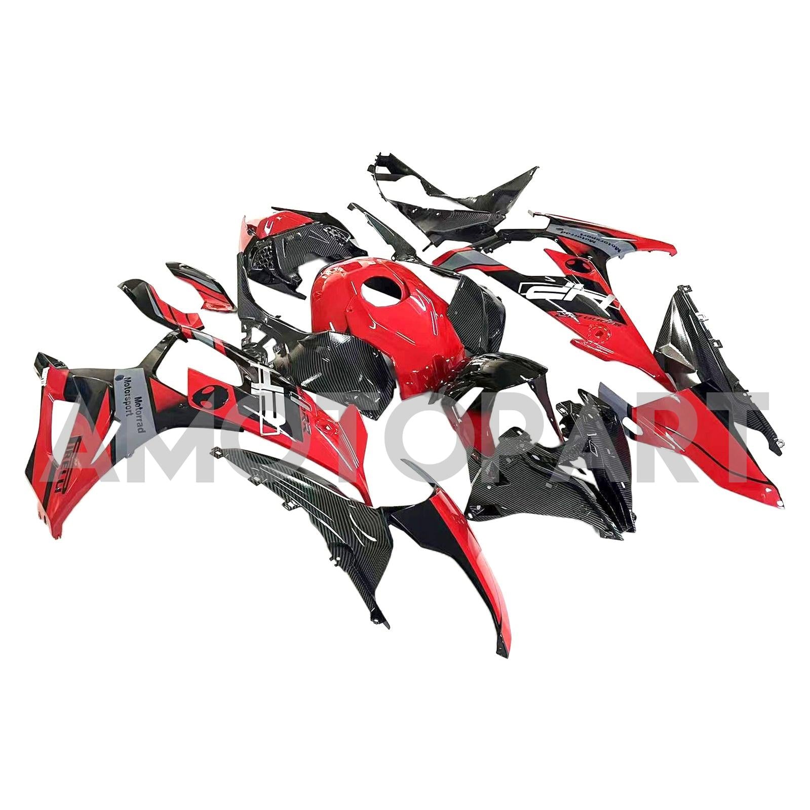Amotopart BMW S1000RR 2019-2022 Black&Red Fairing Kit