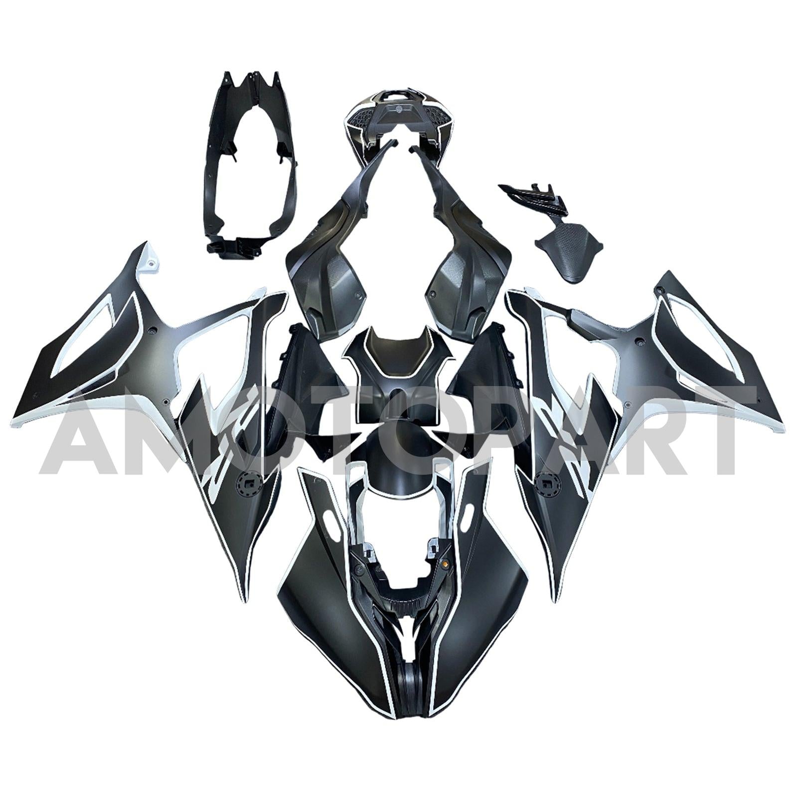Amotopart BMW S1000RR 2019-2022 Kit de carenado de rayas negras