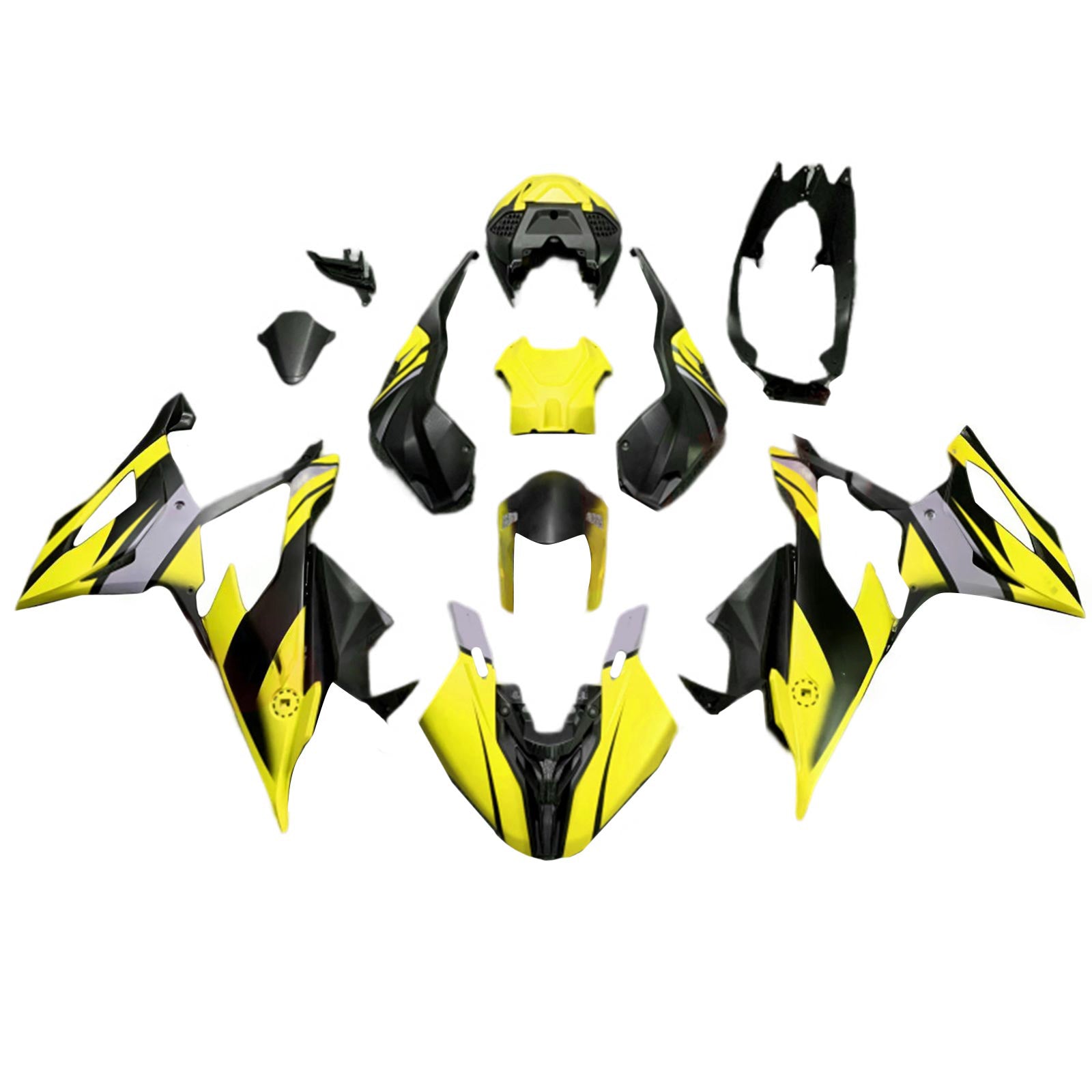 Amotopart BMW S1000RR 2019-2022 Matte Gul & Black Fairing Kit