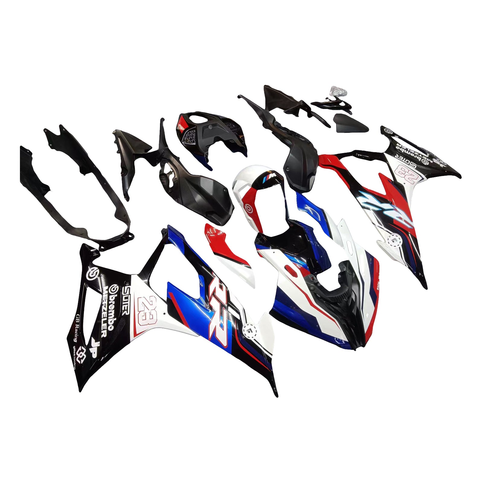 Amotopart BMW S1000RR 2019-2022 Blue&Red Style9 Fairing Kit