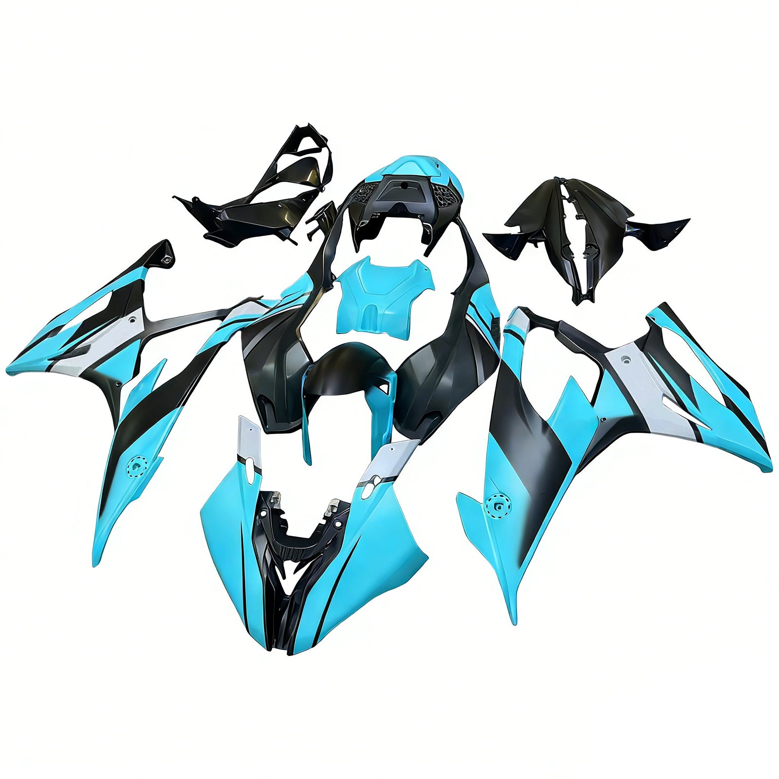 Amotopart BMW S1000RR 2019-2022 Matte Blue&Black Fairing Kit