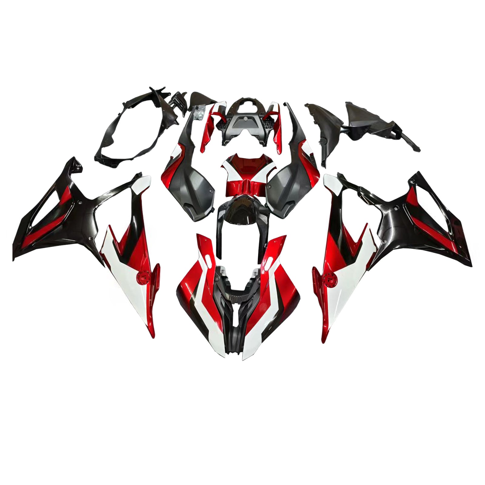 Amotopart BMW S1000RR 2019-2022 Red&Black Style2 Fairing Kit