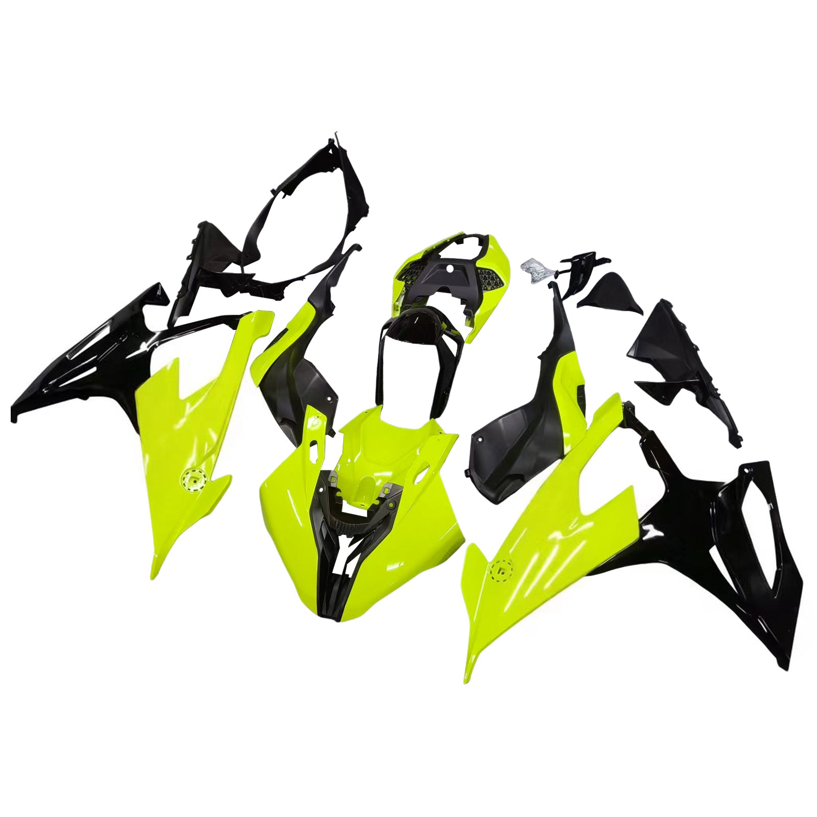Kit de carenagens fluorescentes Chartreuse Amotopart BMW S1000RR 2019-2022