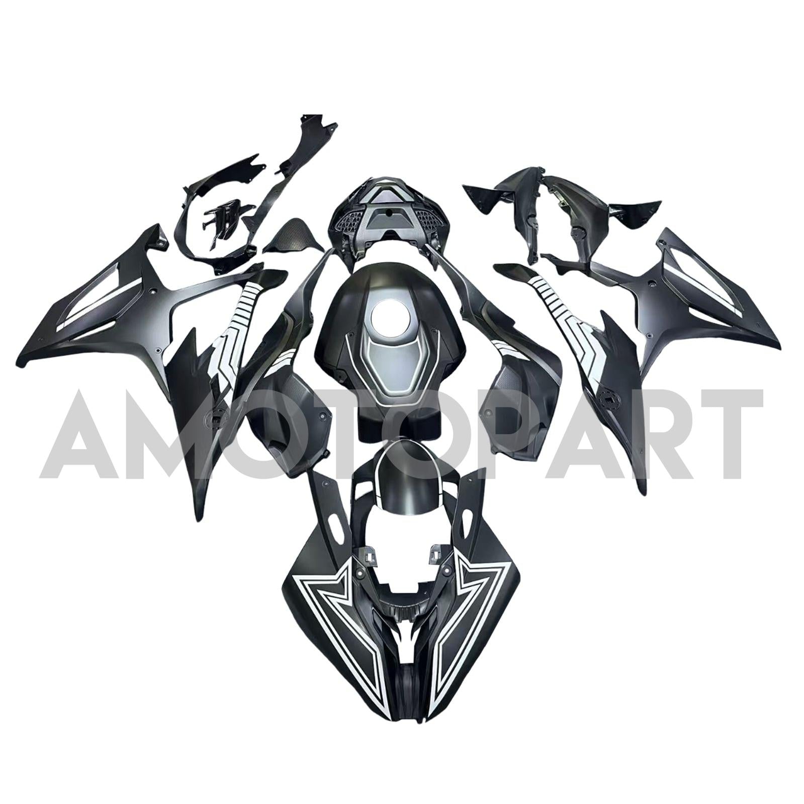 Amotopart 2019-2022 BMW M1000RR S1000RR Matte Schwarzverkleidungskit