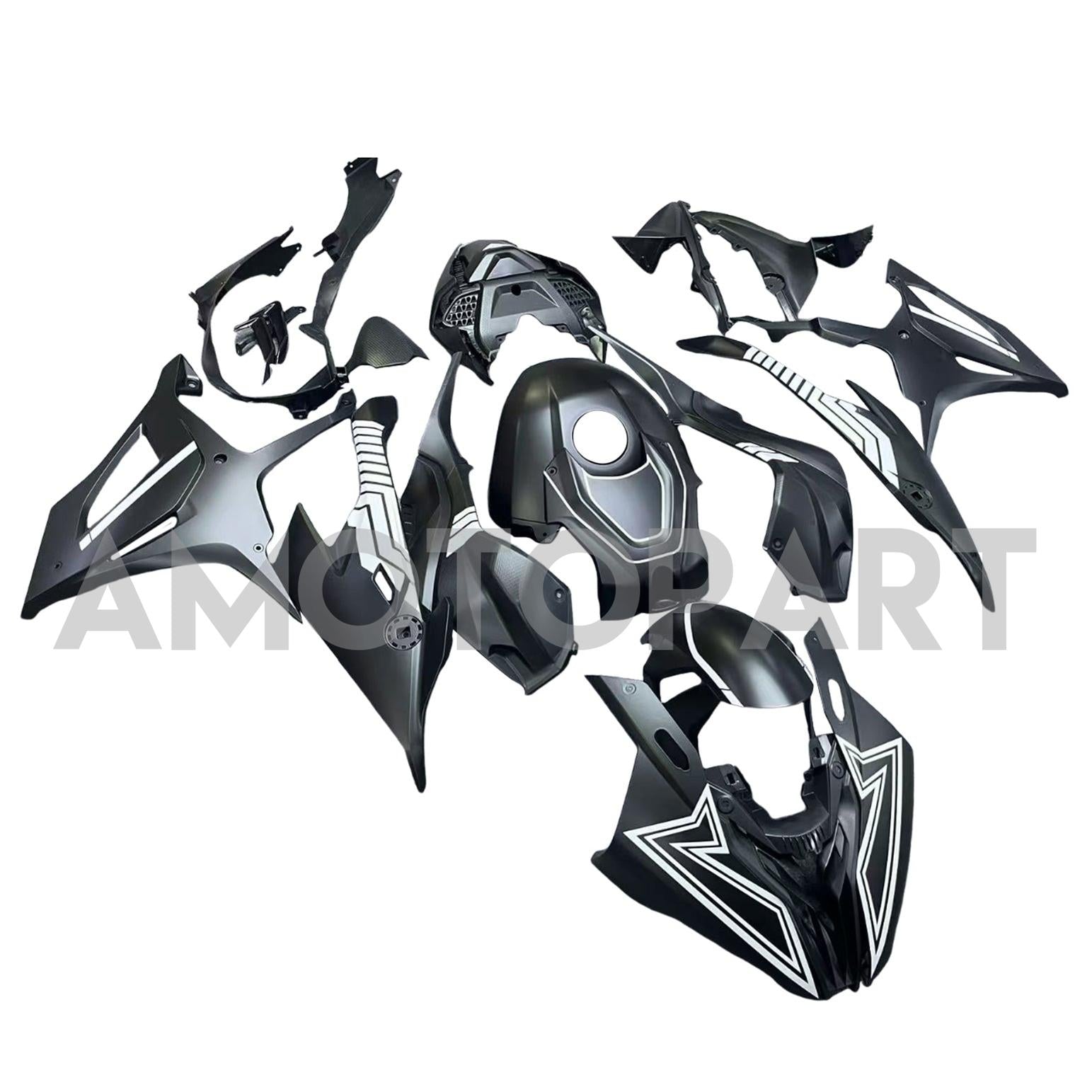 Amotopart 2019-2022 BMW M1000RR S1000RR Matte Schwarzverkleidungskit