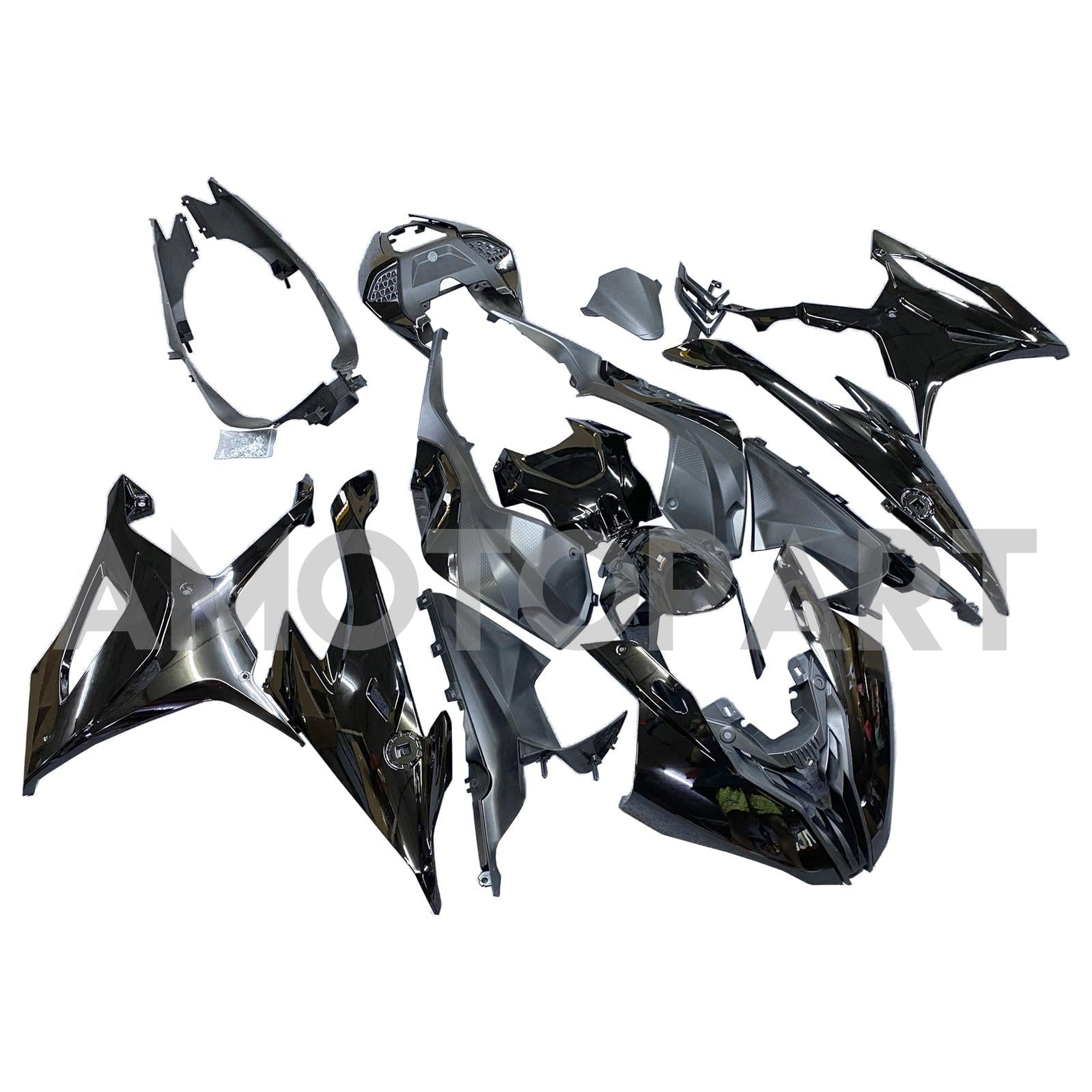 Amotopart 2019-2022 BMW M1000RR S1000RR Kit de carénage noir brillant