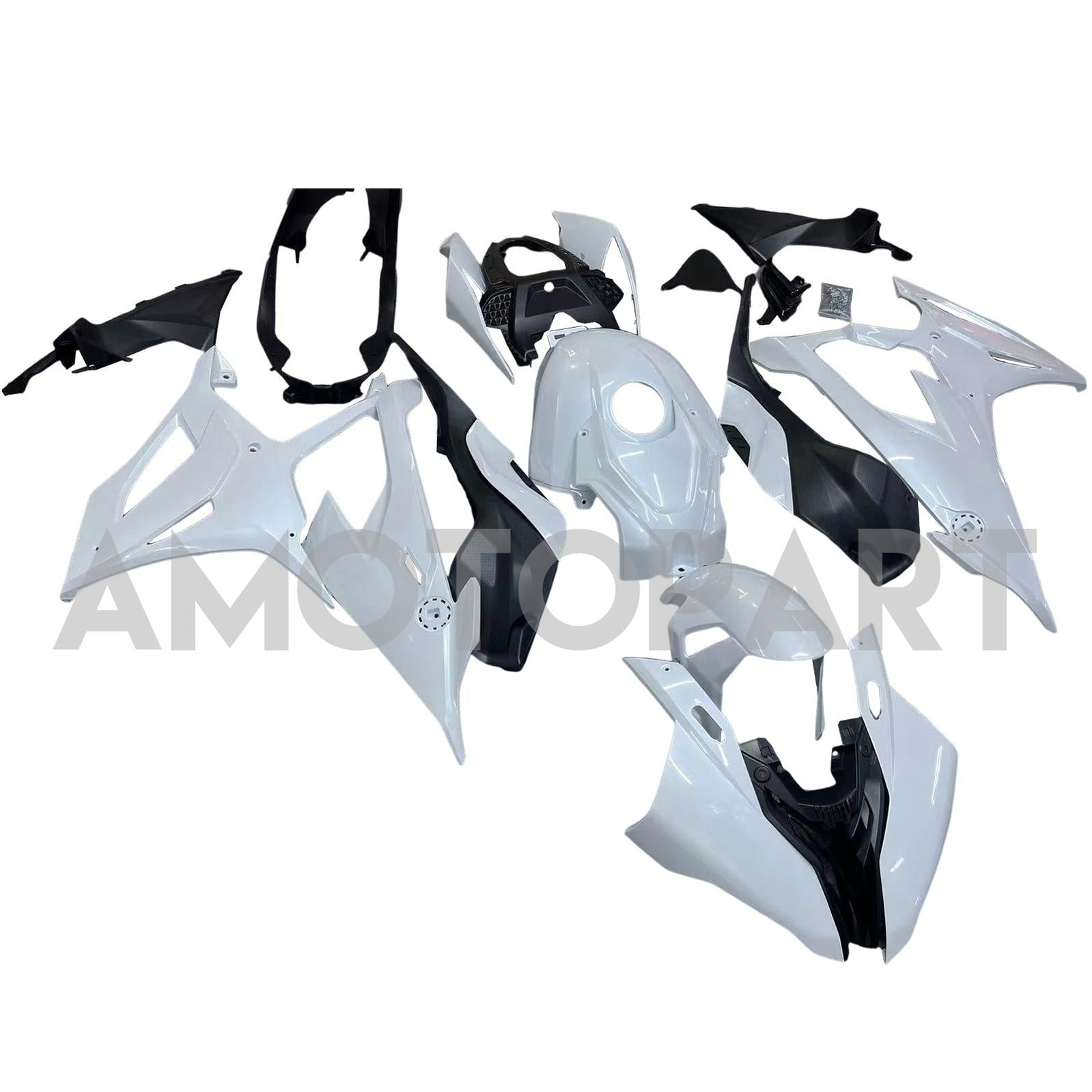 Amotopart 2019-2022 BMW M1000RR S1000RR Black White Fairing Kit