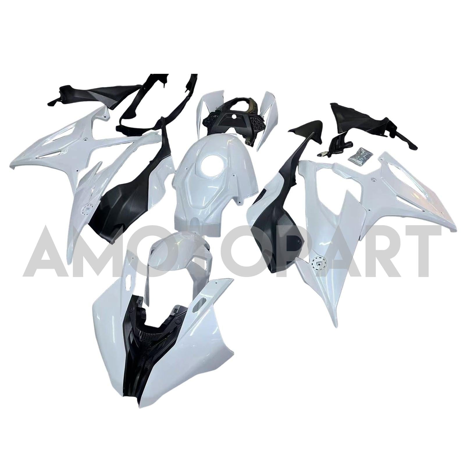 Amotopart 2019-2022 BMW M1000RR S1000RR Black White Fairing Kit