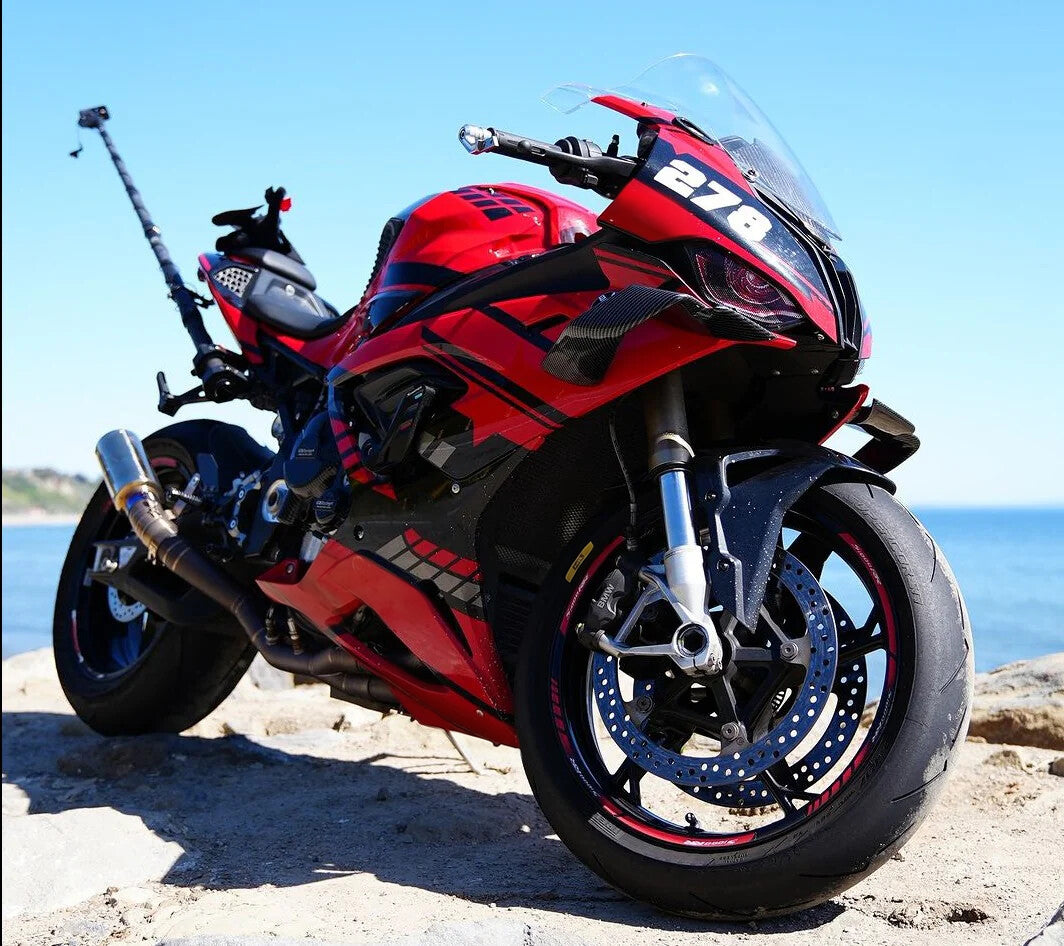 Amotopart 2019-2022 BMW M1000RR S1000RR Black Red Fairing Kit
