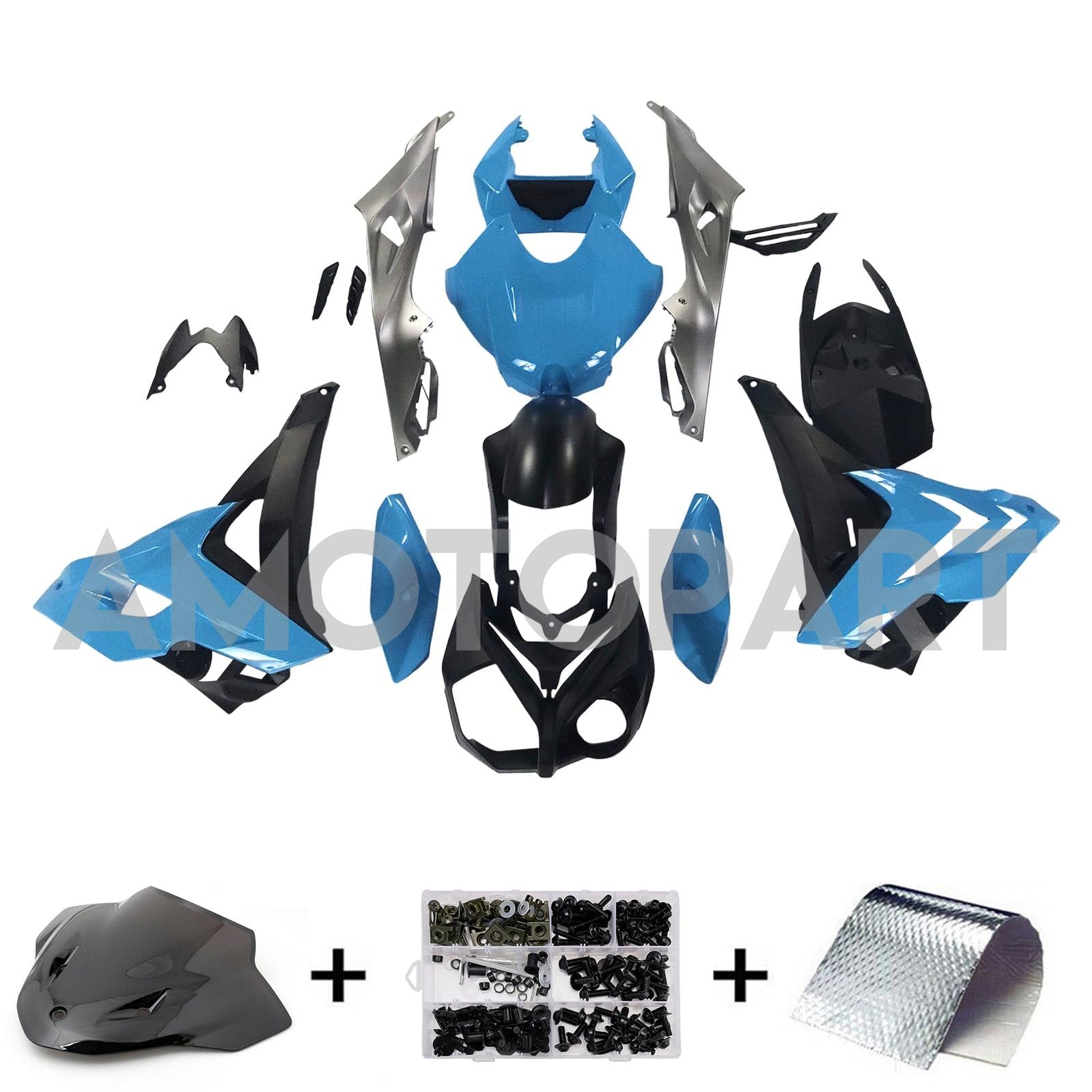 Amotopart BMW 2014-2016 S1000R Blue Fairing Kit