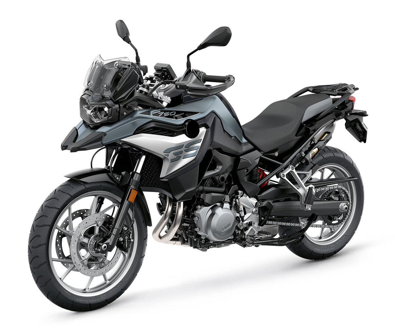 Amotopart BMW 2018–2020 F750GS/F850GS Schwarz mit weißem Verkleidungsset
