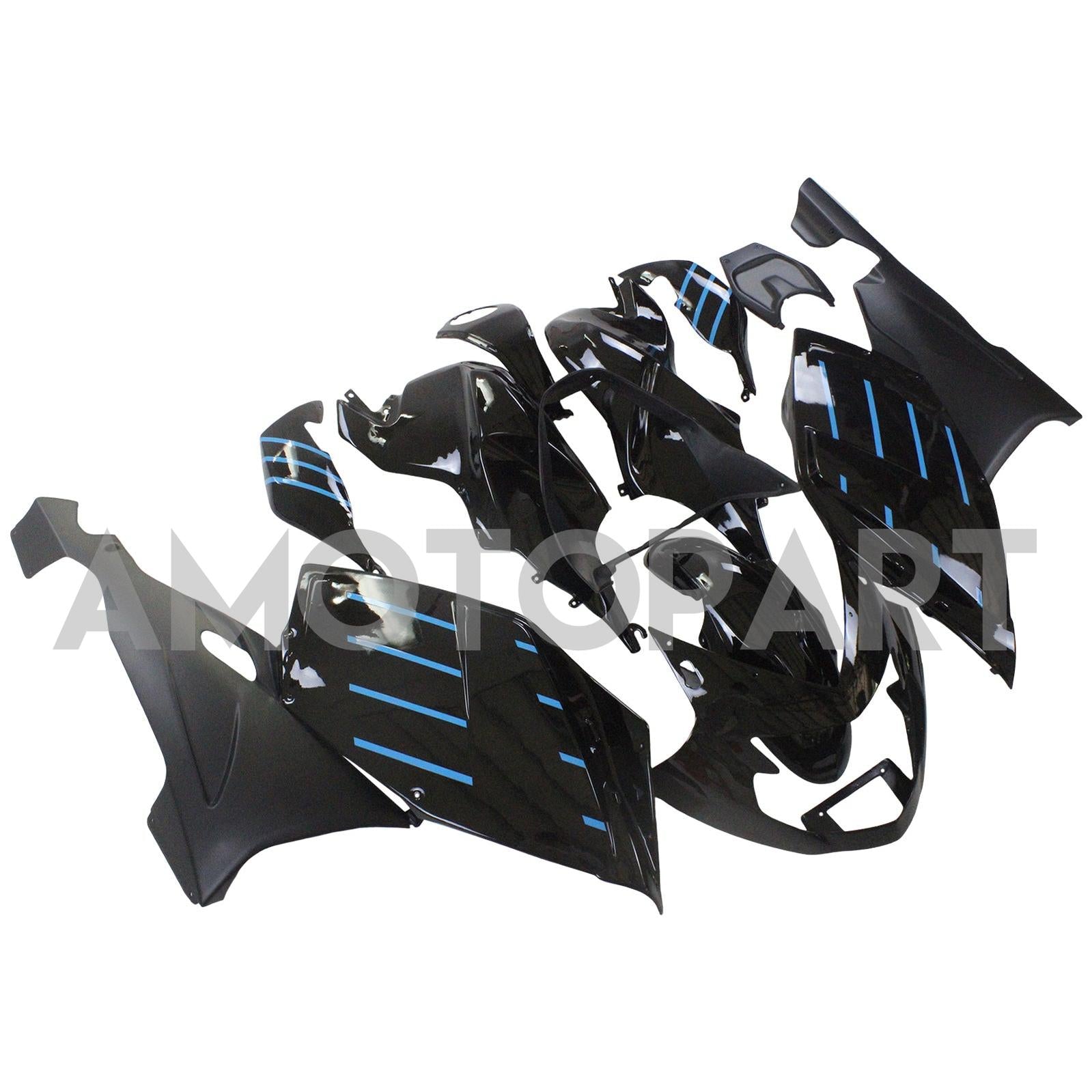 Amotopart BMW 2005-2010 K1200S Black Blue Line Fairing Kit