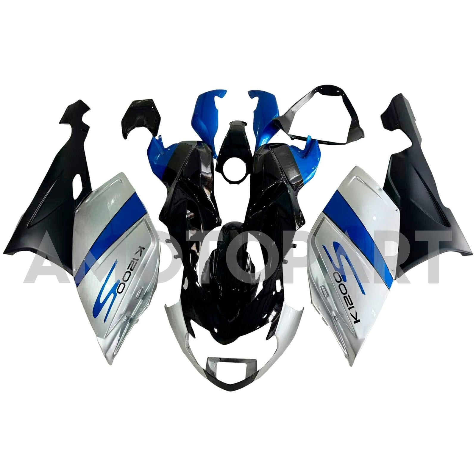 Amotopart BMW 2005-2010 K1200S Sliver Blue Fairing Kit