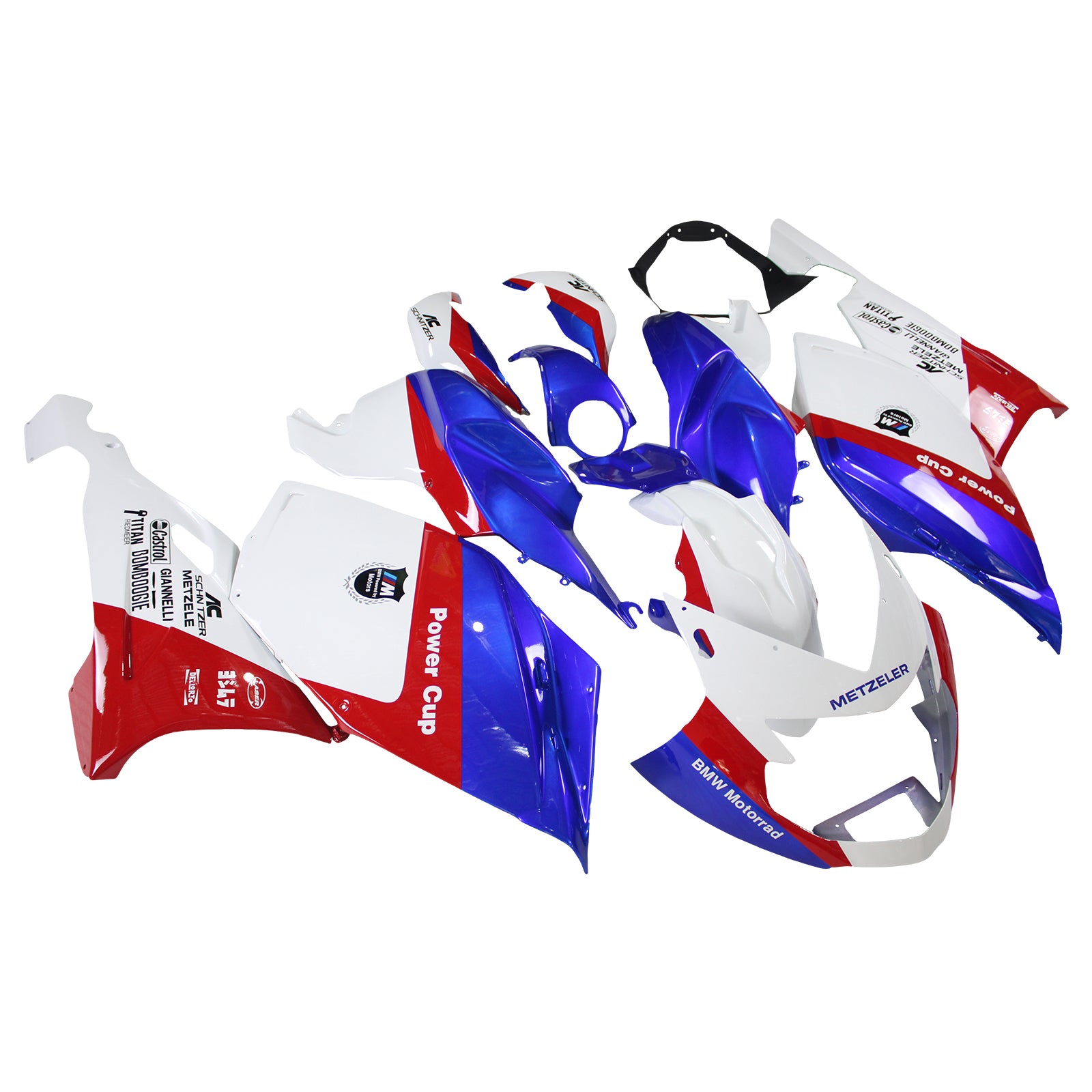 Amotopart 2005-2010 BMW K1200S Blue&Red Fairing Kit