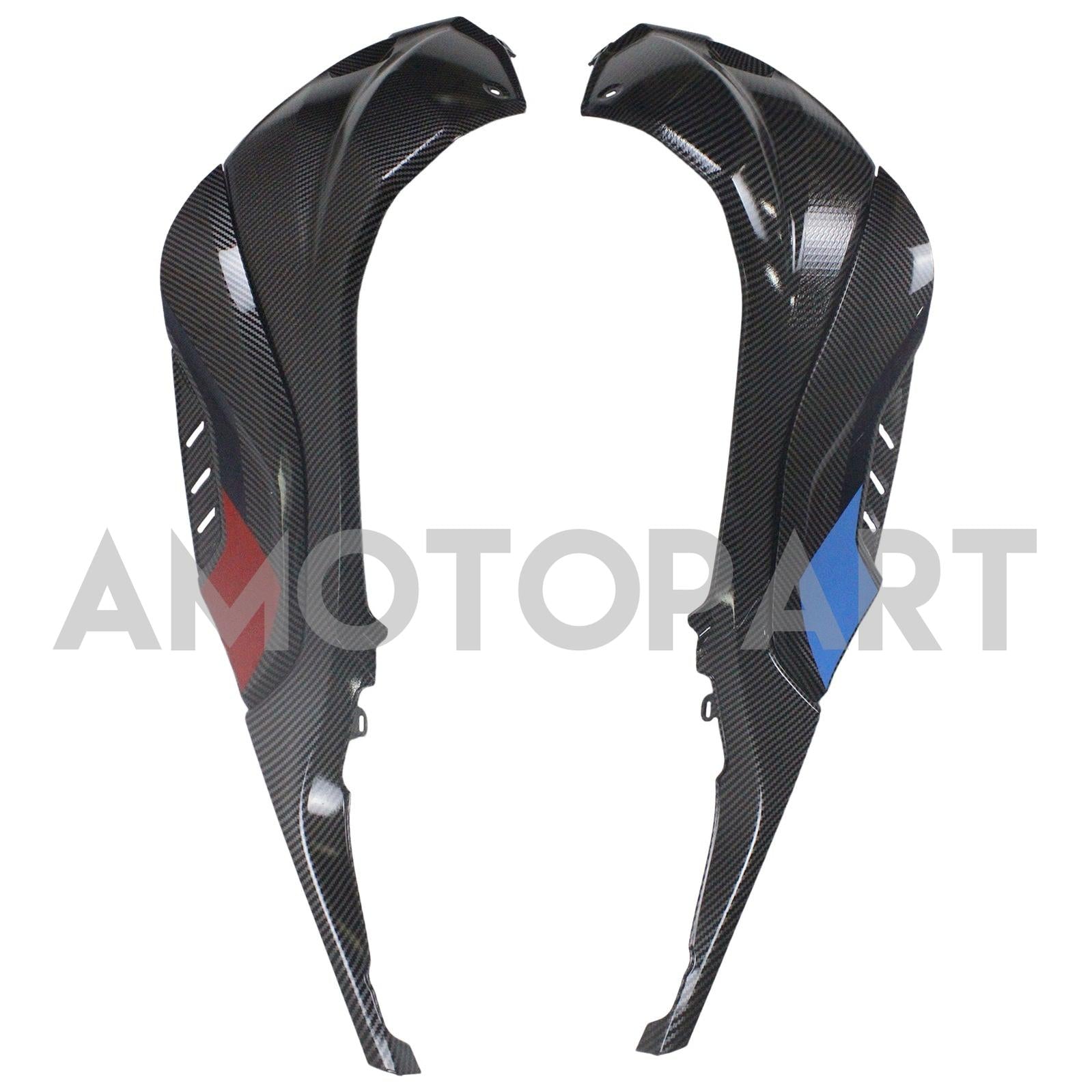 AMOTOPT 2023-2024 S1000RR BMW Kit de carenagem de fibra de carbono vermelho e azul