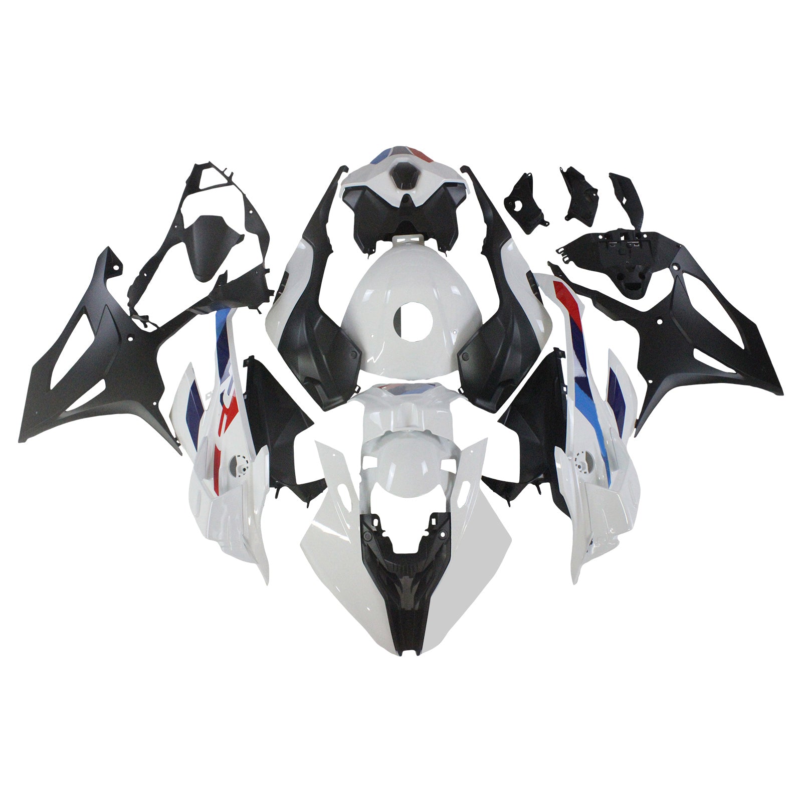 Amotopart 2023-2024 S1000RR BMW Red & Blue Styl3 Fairing Zestaw