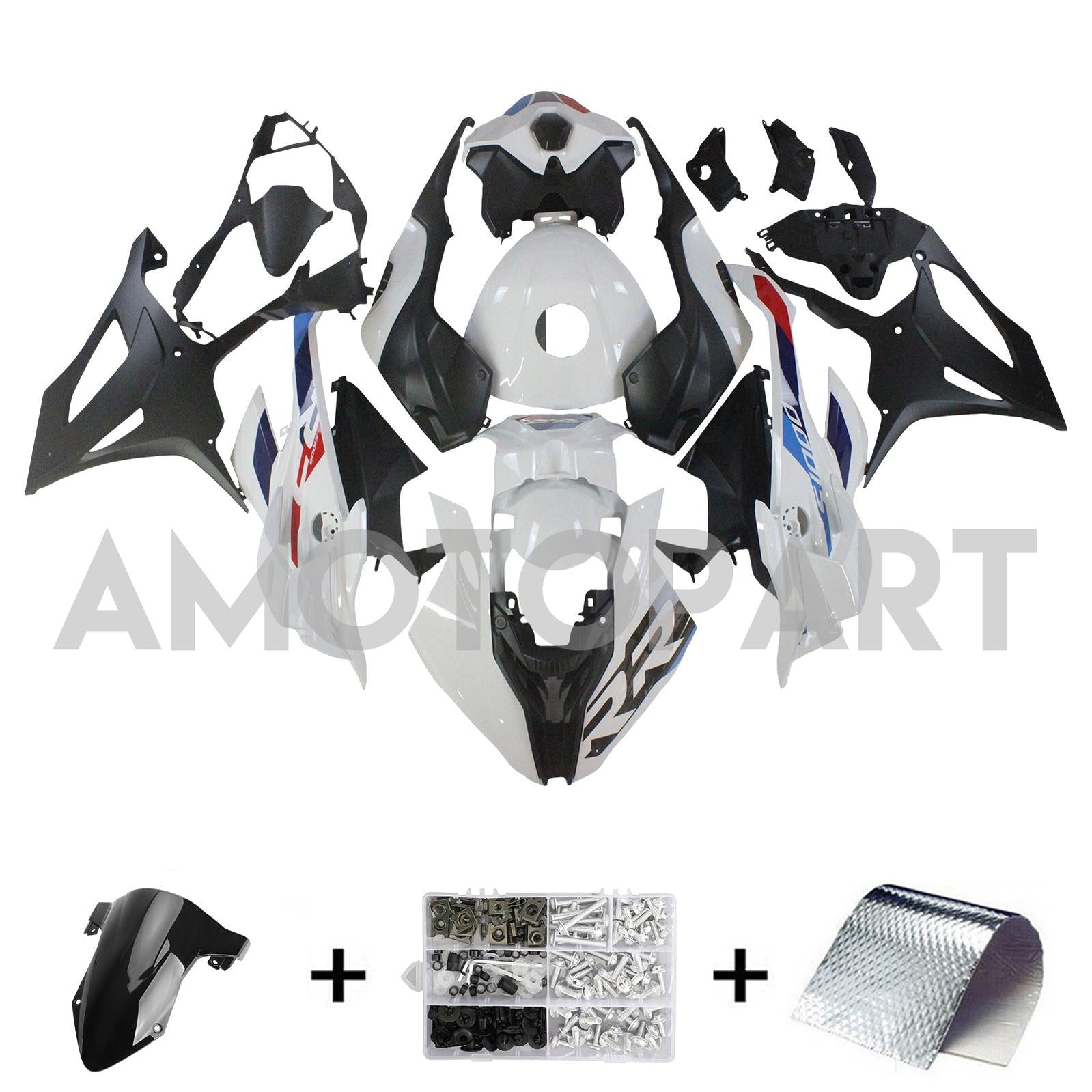 Amotopart 2023-2024 S1000RR BMW Red&Blue Style3 Fairing Kit