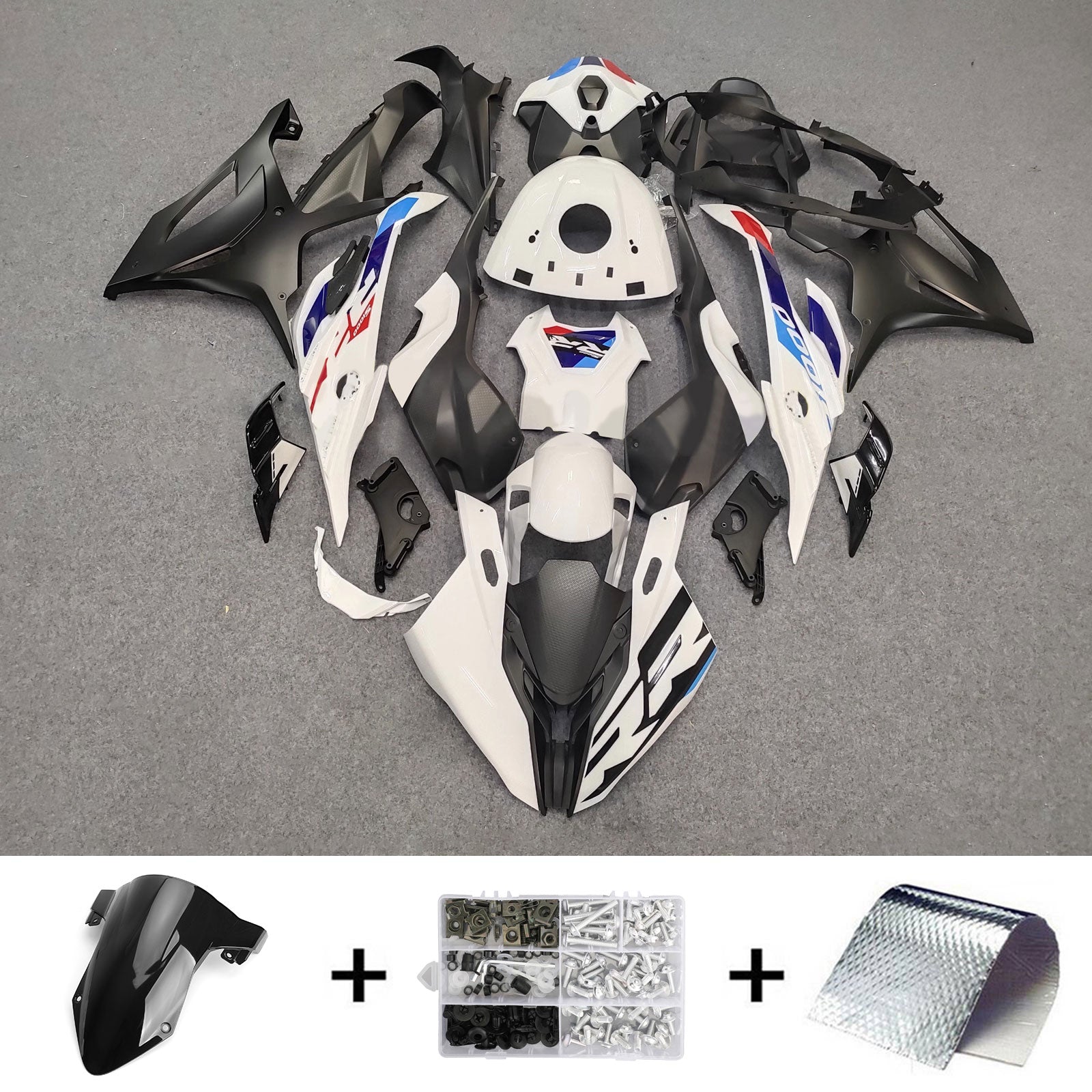 Amotopart 2023-2024 S1000RR BMW Red & Blue Styl3 Fairing Kit