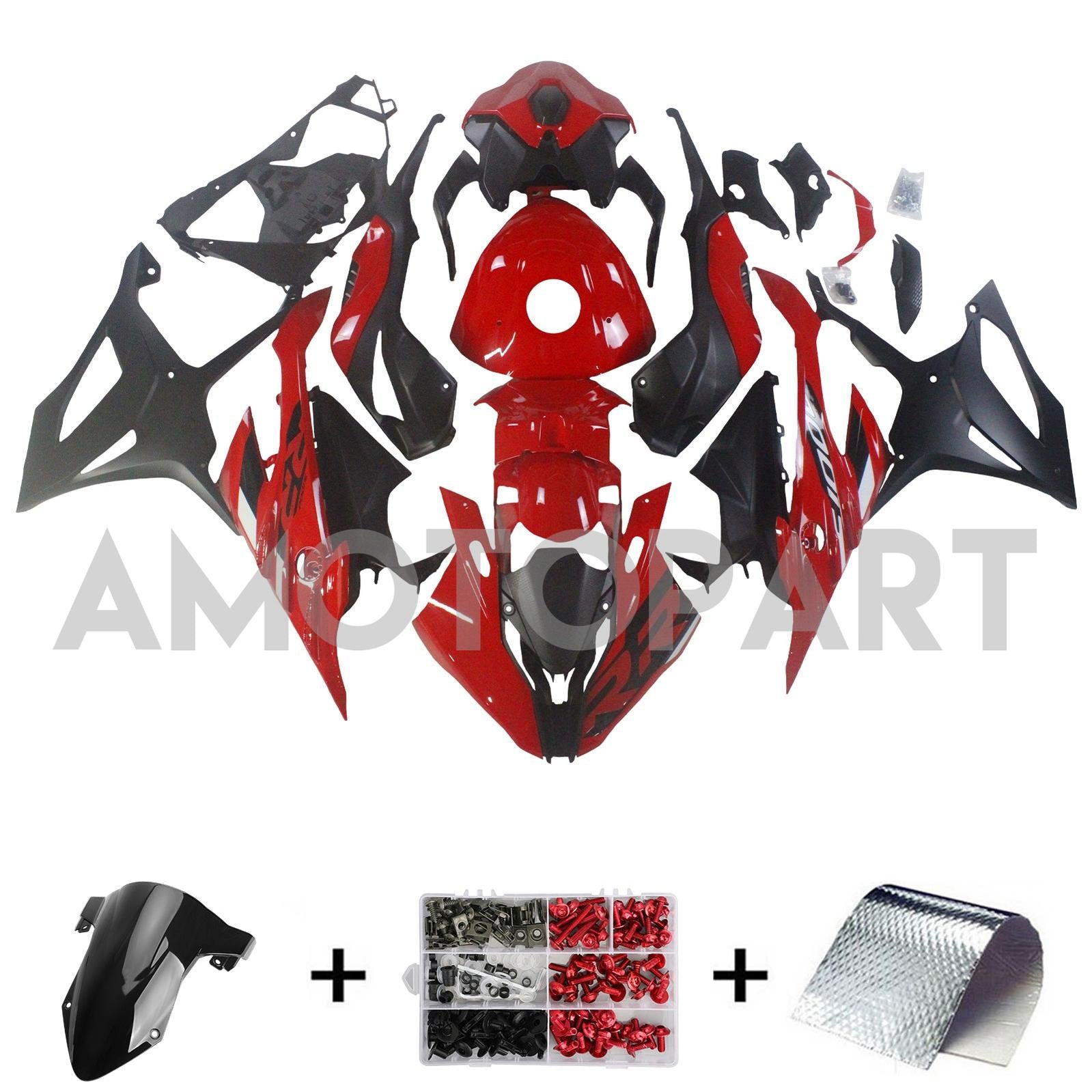 Amotopart 2023-2024 S1000RR BMW Red Fairing Kit
