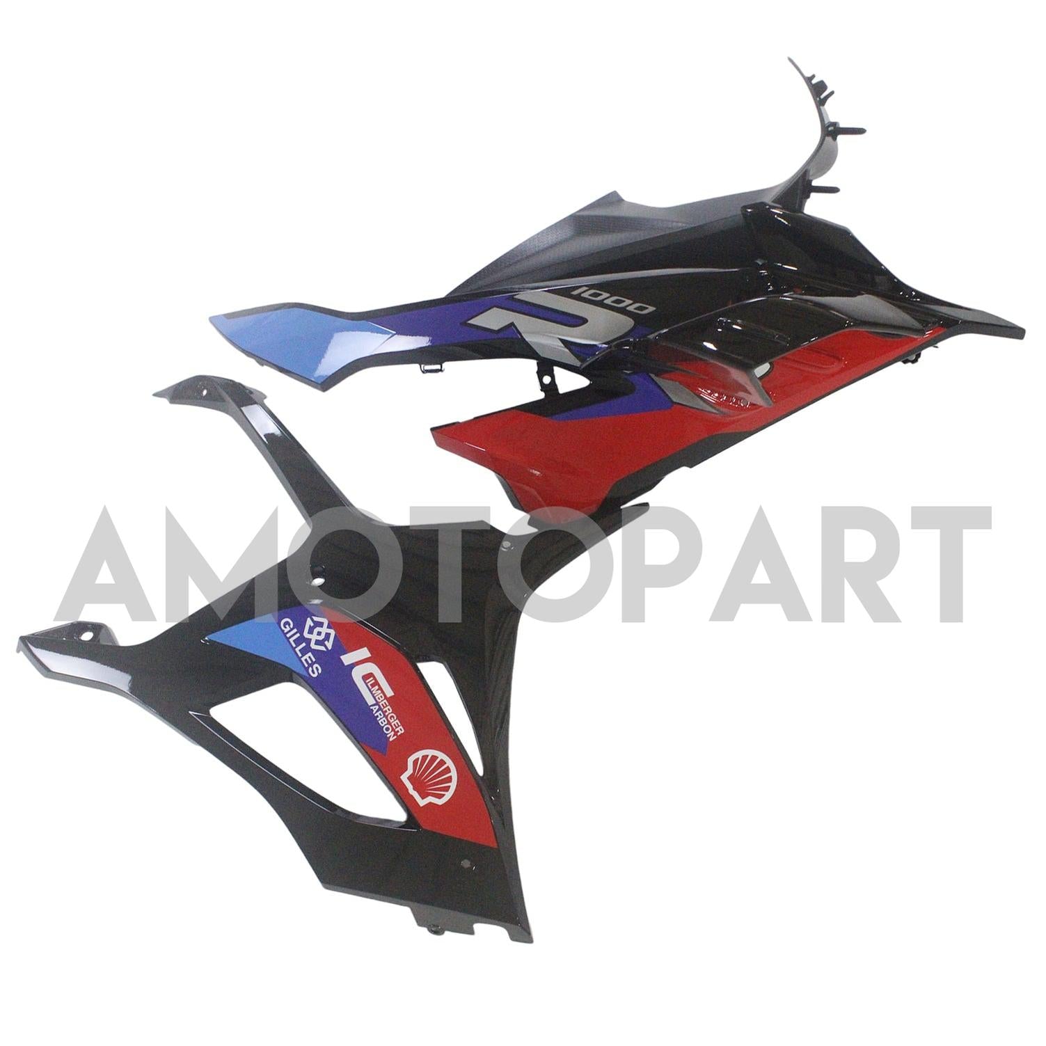 Amotopart 2023-2024 BMW S1000RR Zwart grijs blauw en rood kuipkit