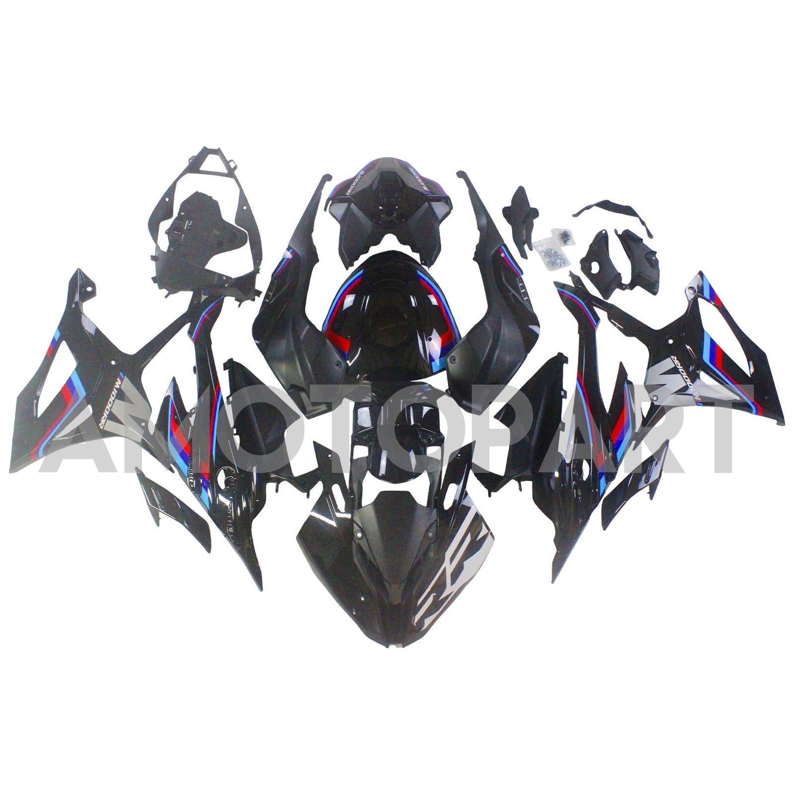 Amotopart 2023-2024 BMW S1000RR Grey Black White Fairing Kit