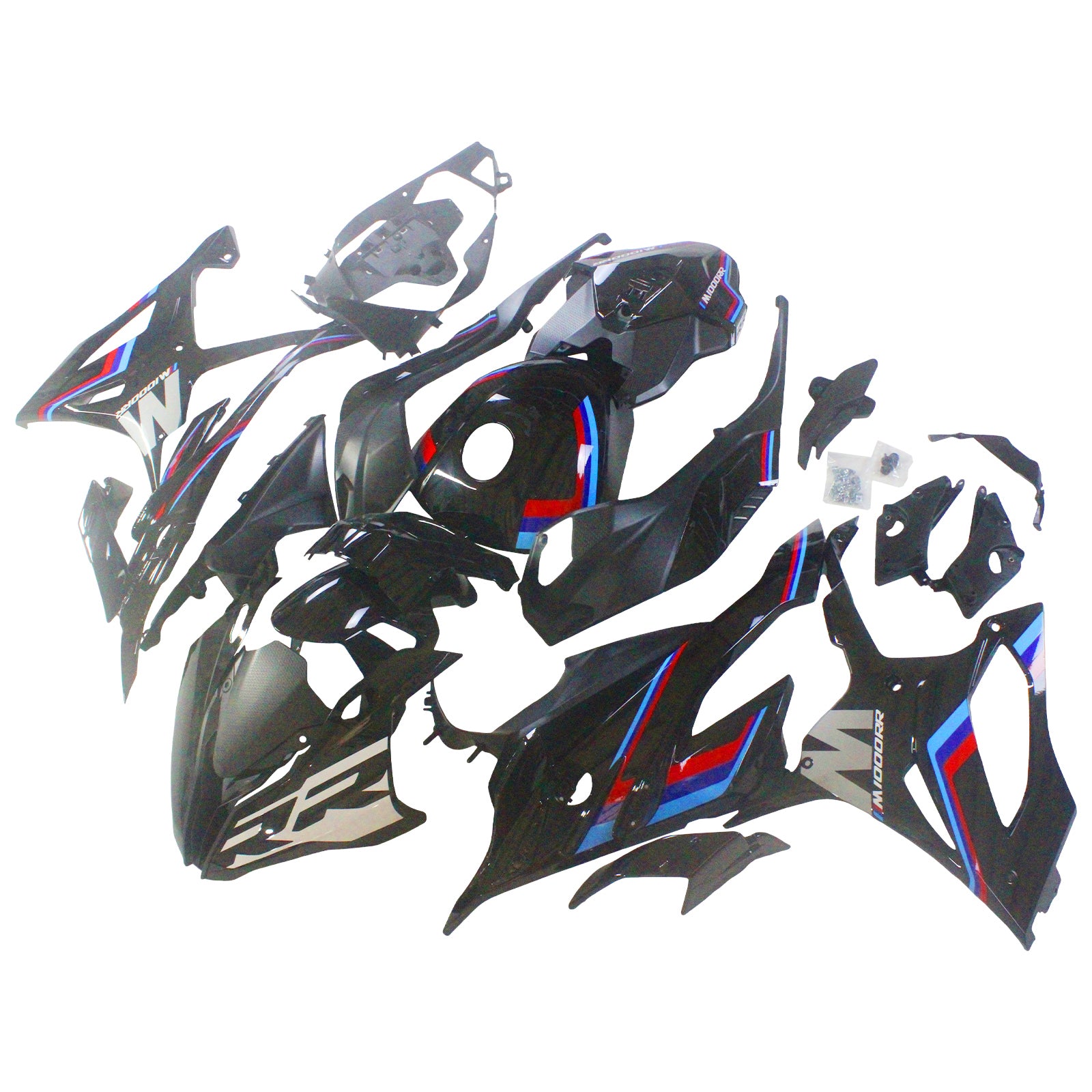 Amotopart 2023-2024 BMW S1000RR Grey Black White Fairing Kit