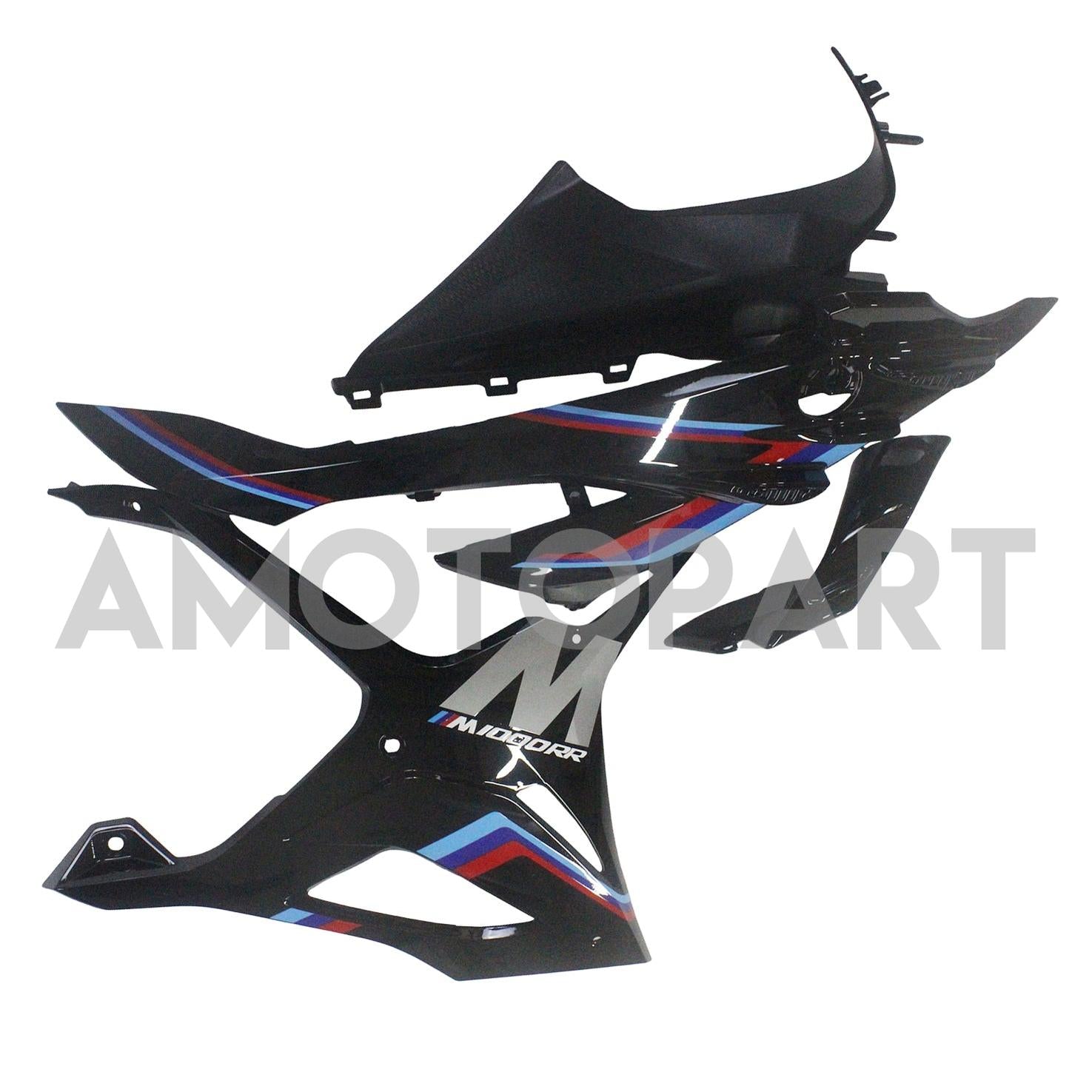 Amotopart 2023-2024 BMW S1000RR Šedá černá bílá kapotáž sada