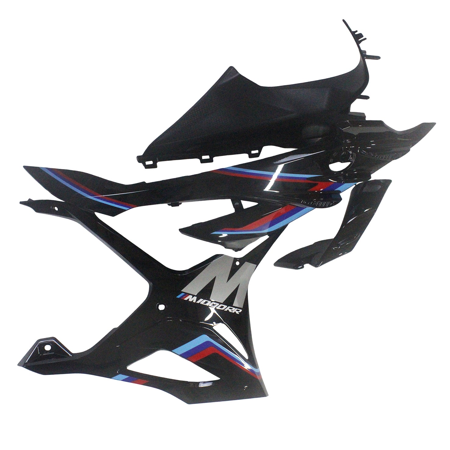 Amotopart 2023-2024 BMW S1000RR Grey Black White Fairing Kit