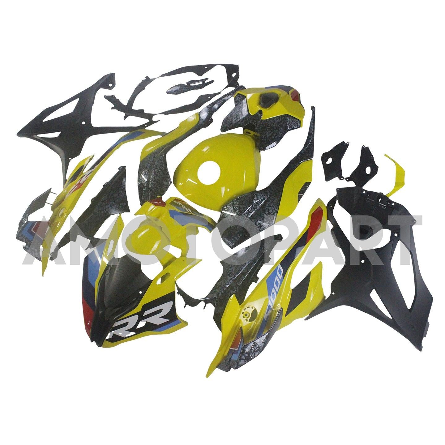 Amotopart 2023-2024 BMW S1000RR Carbonfaser Schwarzgelber Verkleidungskit