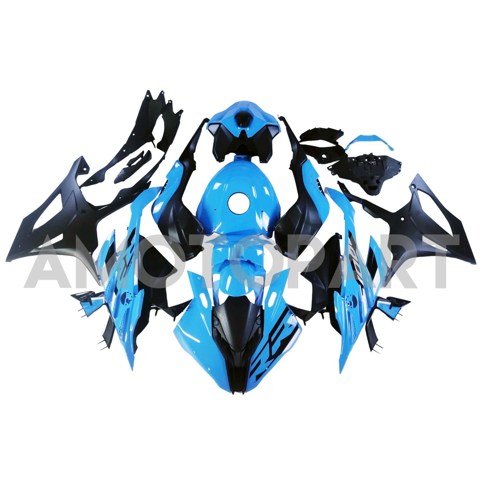 Amotopart 2023-2024 BMW S1000RR Blue Black Fairing Kit