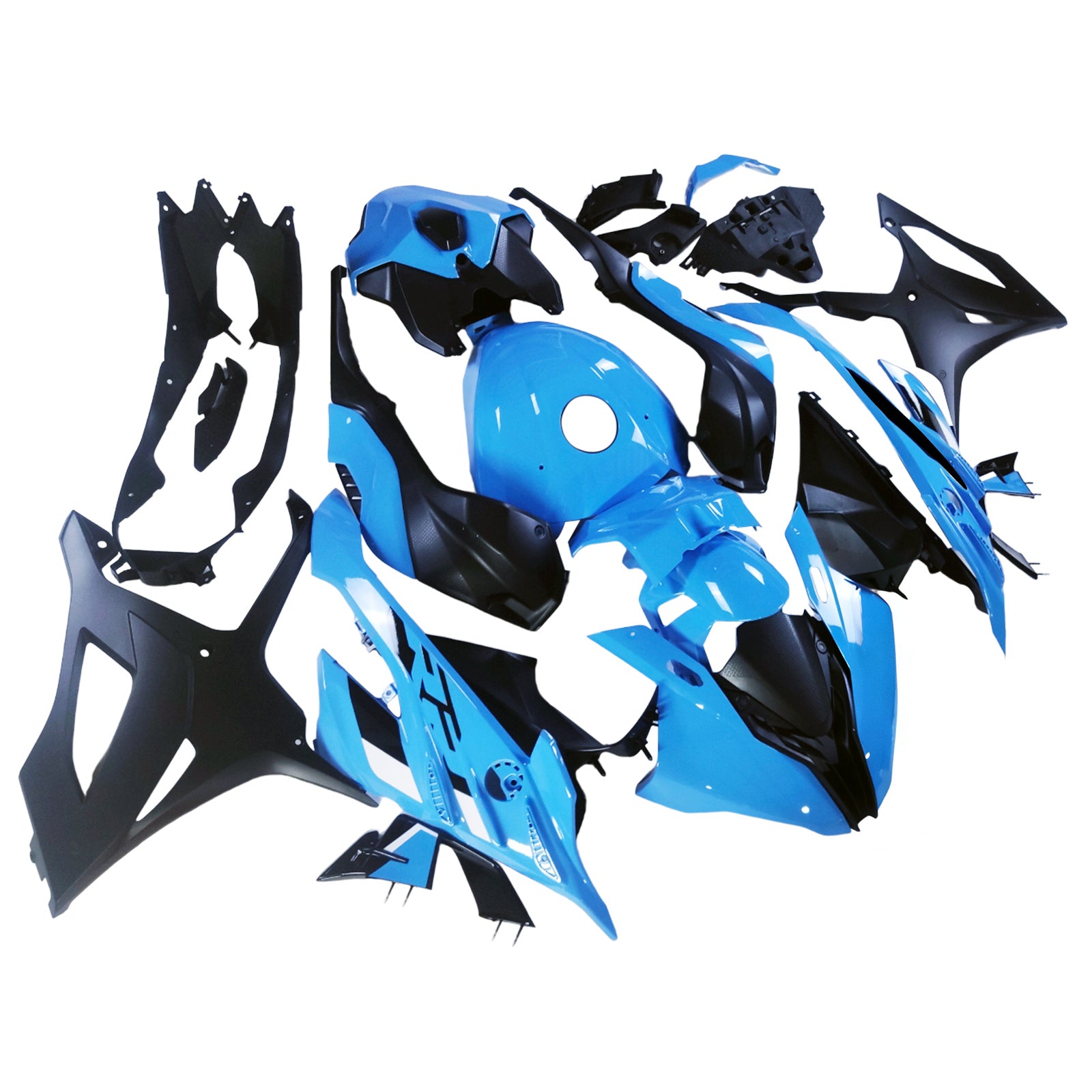 Amotopart 2023-2024 BMW S1000RR Blue Black Fairing Kit