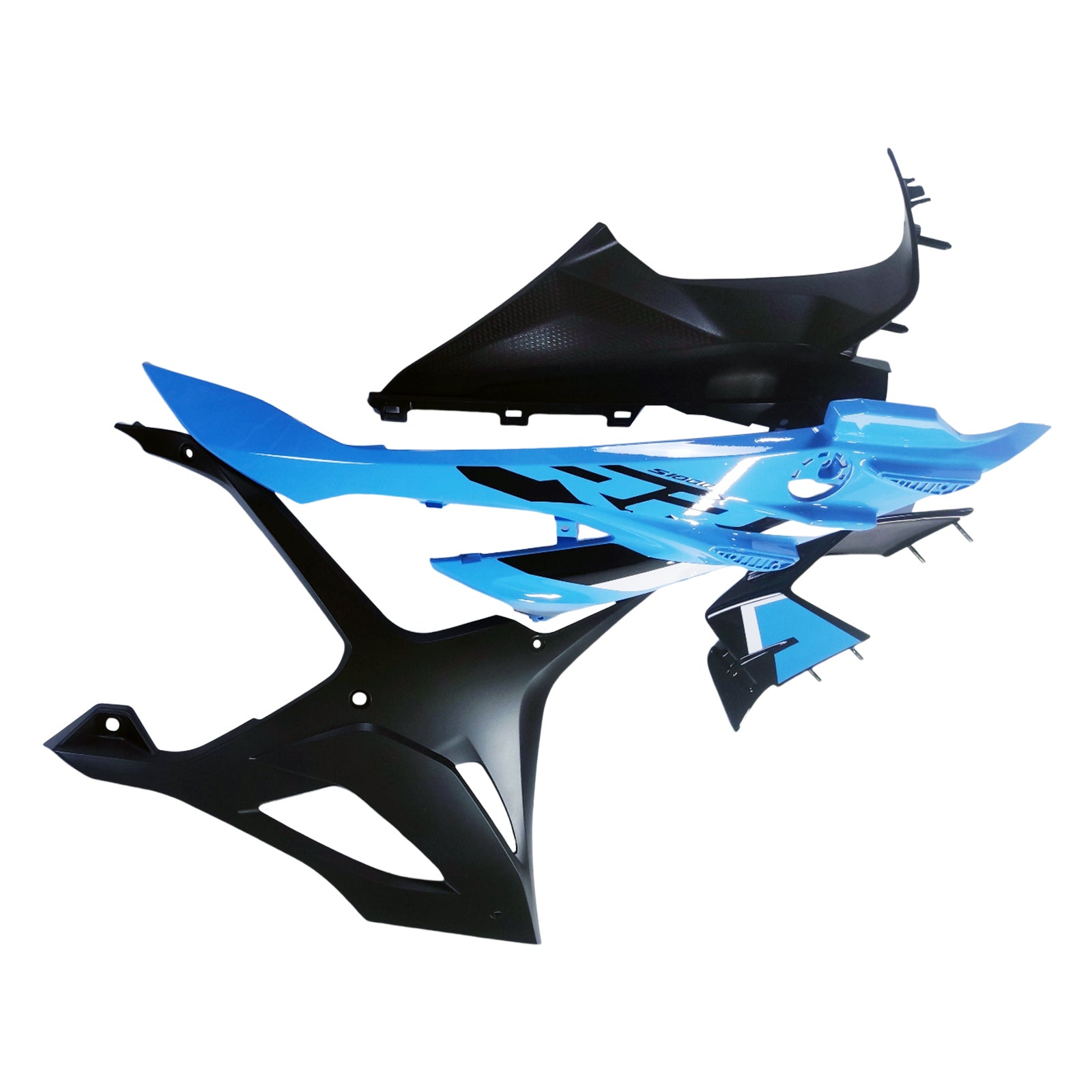 Amotopart 2023-2024 BMW S1000RR Blue Black Fairing Zestaw