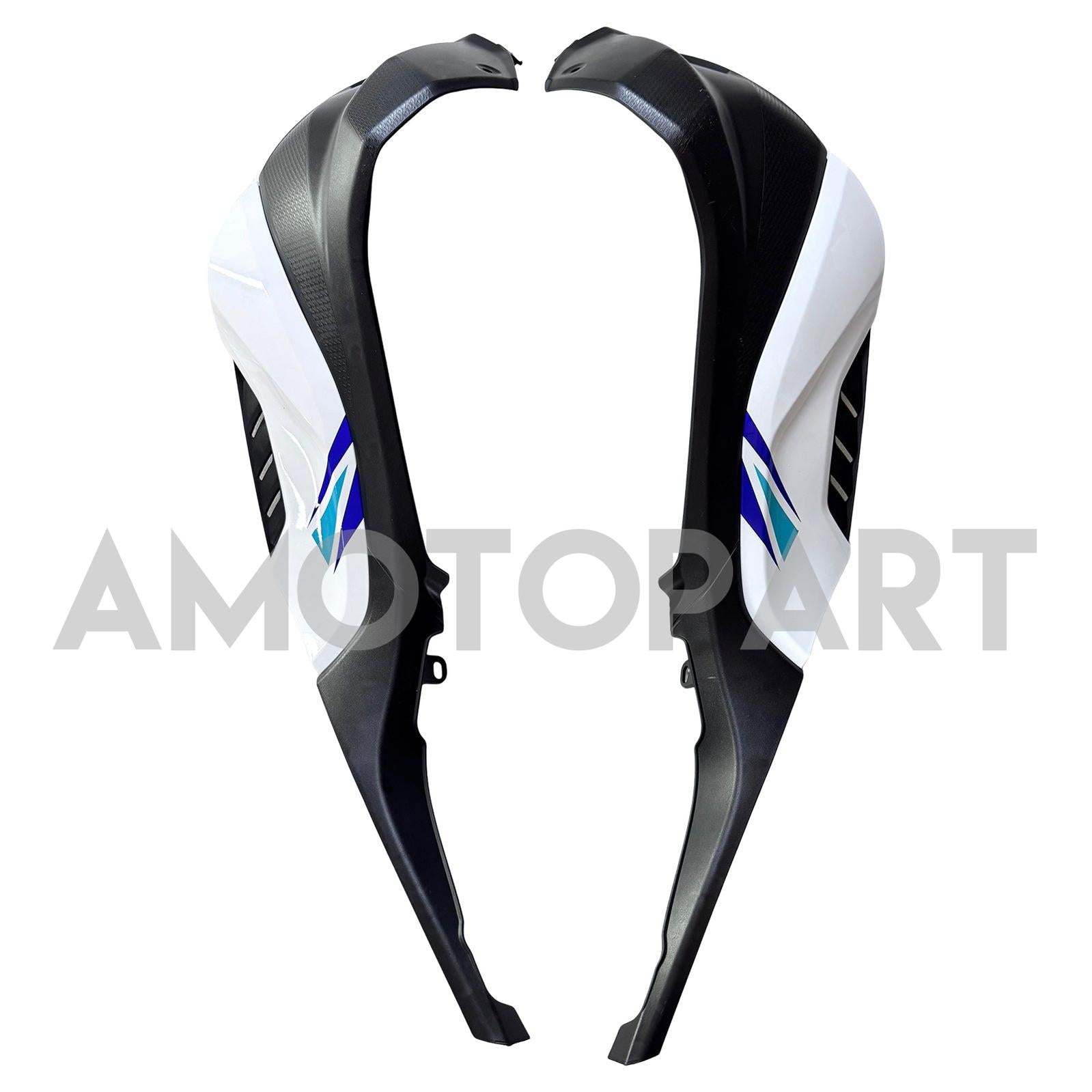 AMOTOPART 2023-2024 BMW S1000RR GLOSSY BLACK BLÅ VIT FAIRING KIT