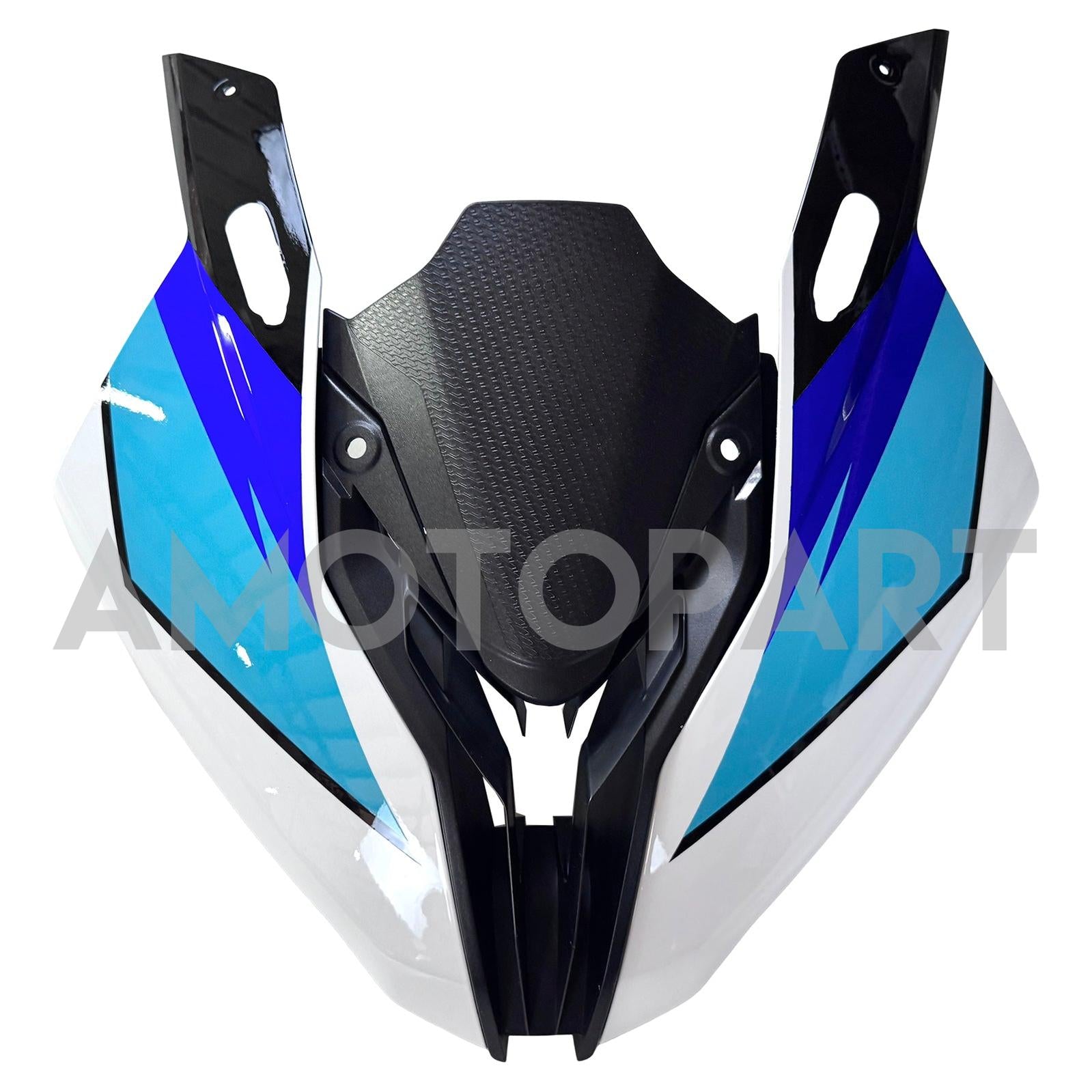 AMOTOPART 2023-2024 BMW S1000RR GLOSSY BLACK BLÅ VIT FAIRING KIT