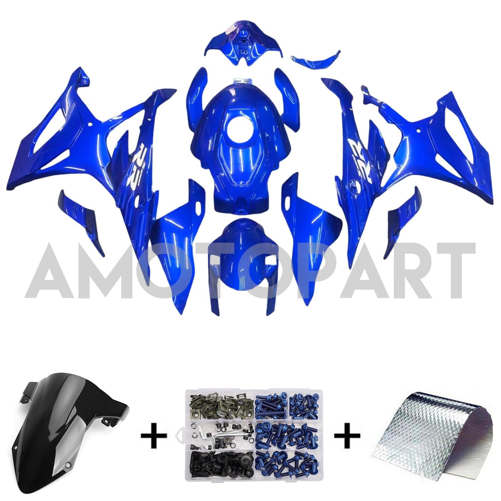 Amotopart 2023-2024 S1000RR BMW Glossy Dark Blue Fairing Kit
