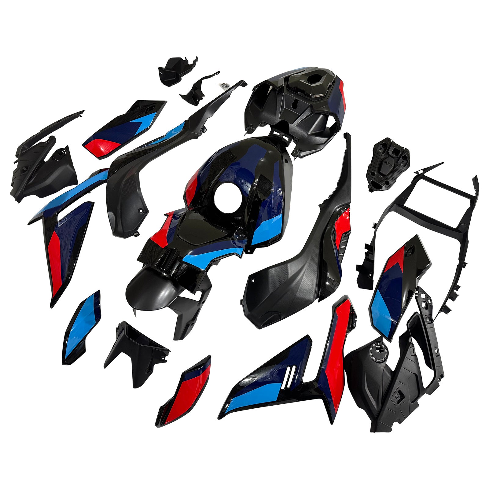 Amotopart 2021-2025 BMW S1000R Black Blue Fairing Kit