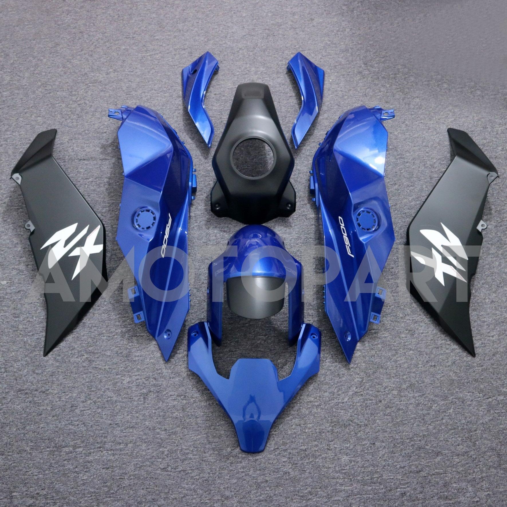 Amotopart 2021-2024 BMW F900XR Blue 
 Black Fairing Kit