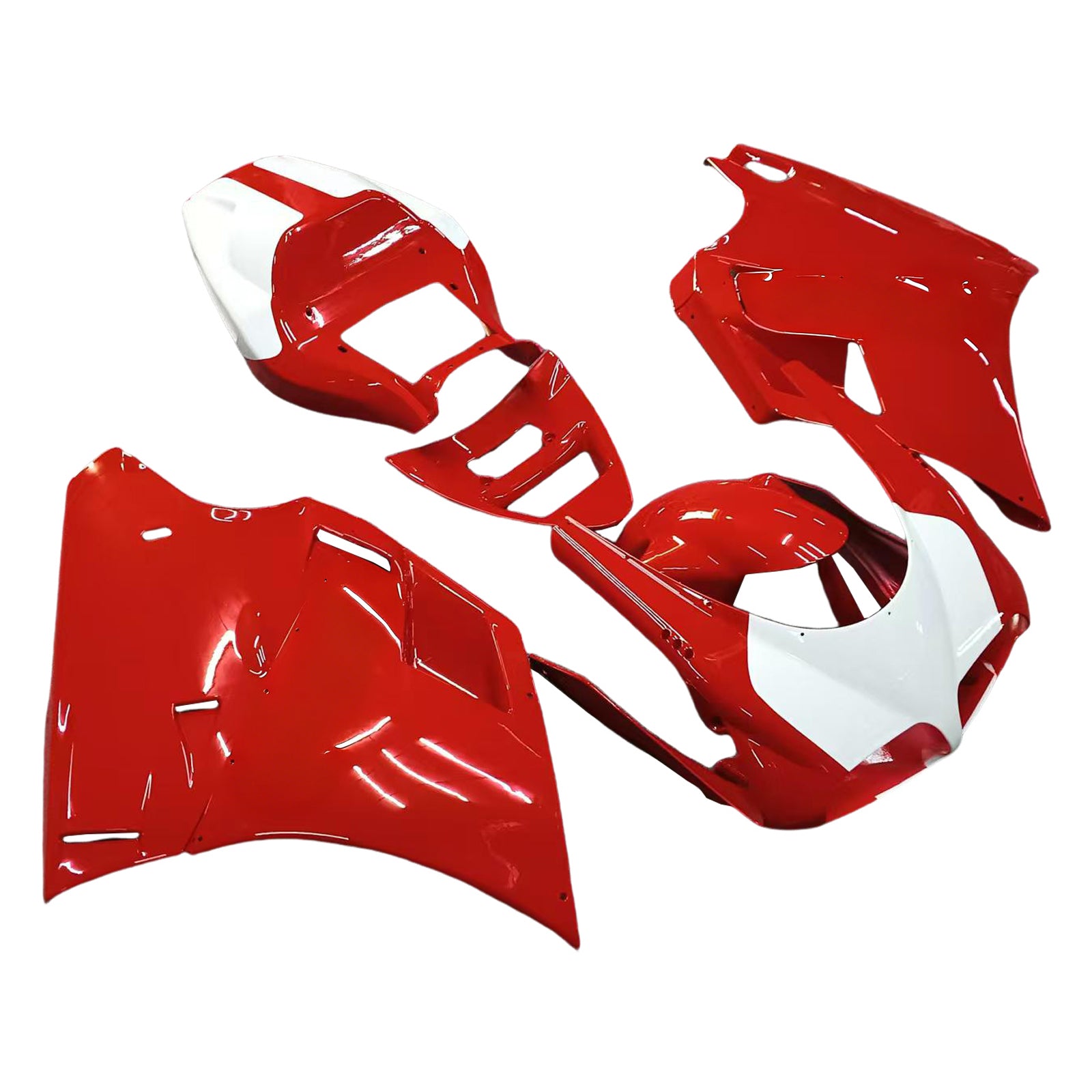 Amotopart 1996-2002 Ducati 748/916/996/998 Glossy Red White Fairing Kit