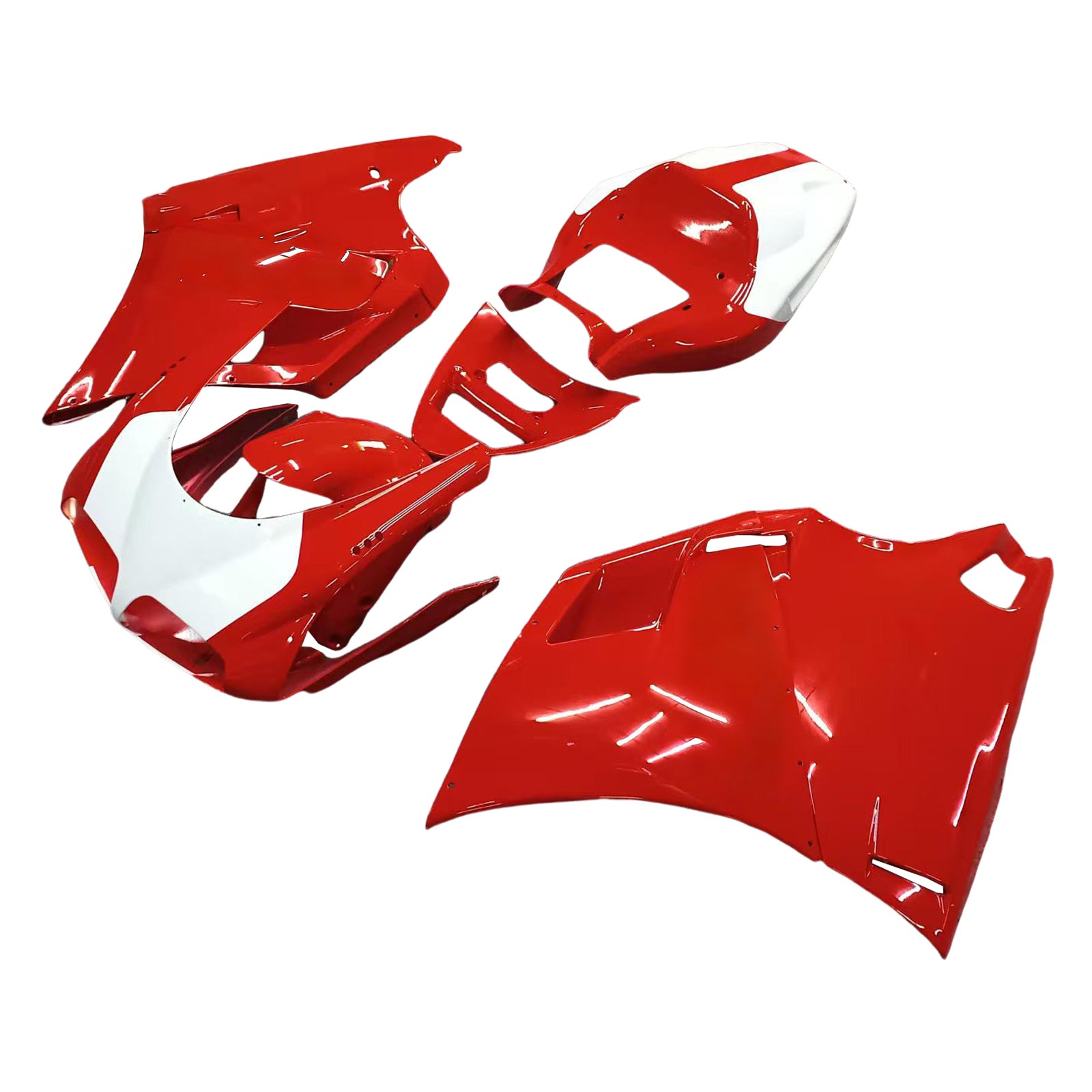 Amotopart 1996-2002 Ducati 748/916/996/998 Glossy Red White Fairing Kit