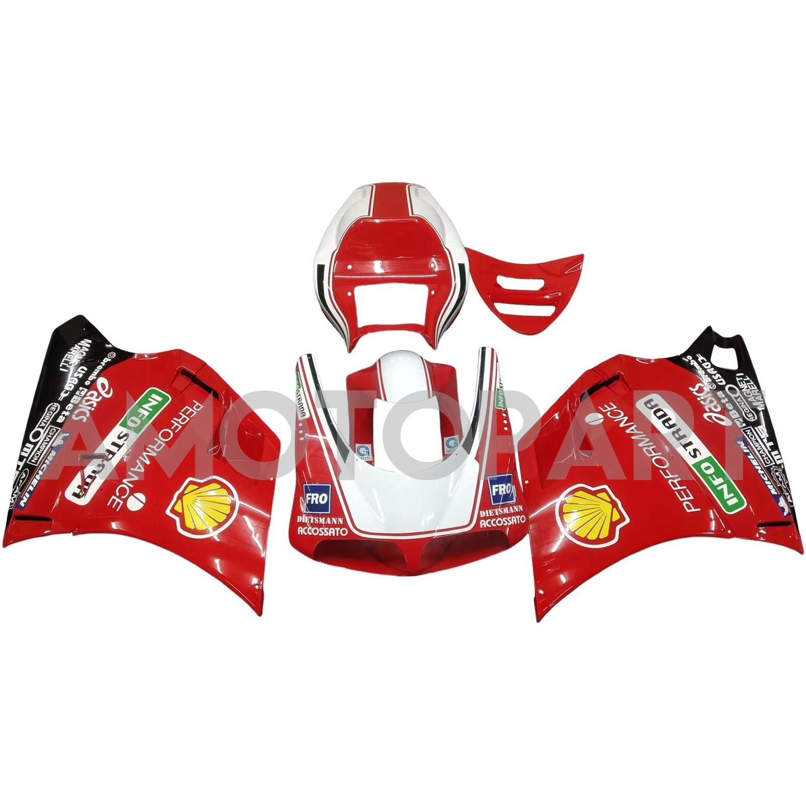 Amotopart Ducati 748/916/996/998 1996-2002 Red Style4 Fairing Kit