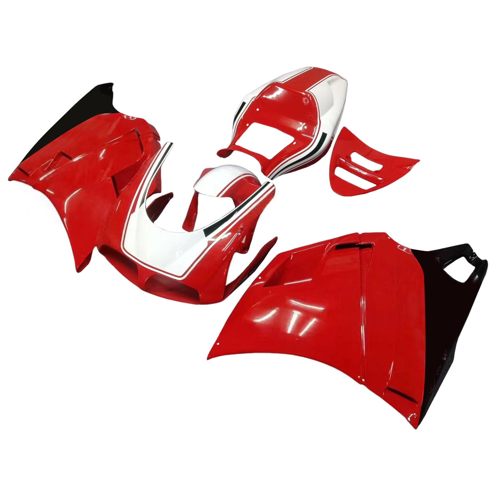 Amotopart Ducati 748/916/996/998 1996–2002 rotes Style4-Verkleidungsset