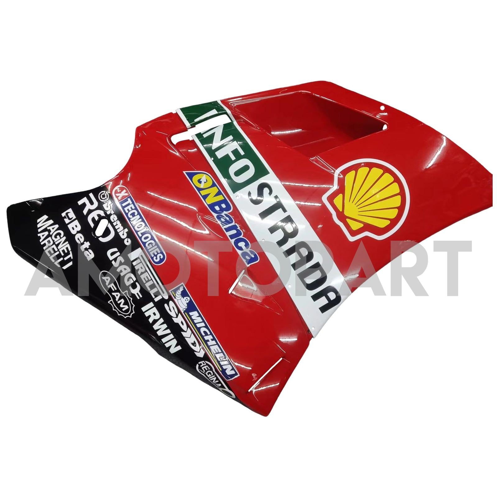 Amotopart Ducati 996 748 1996-2002 レッド ロゴ付き フェアリングキット