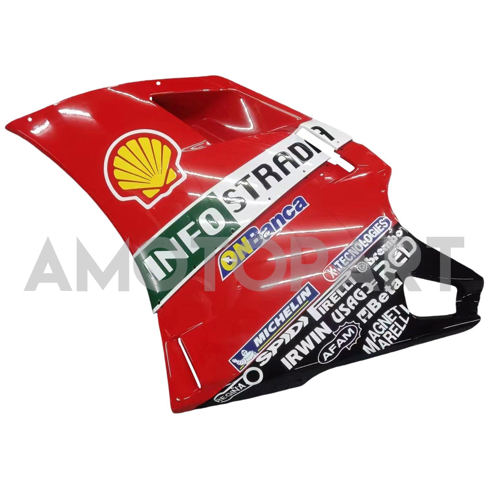 Amotopart Ducati 996 748 1996-2002 レッド ロゴ付き フェアリングキット