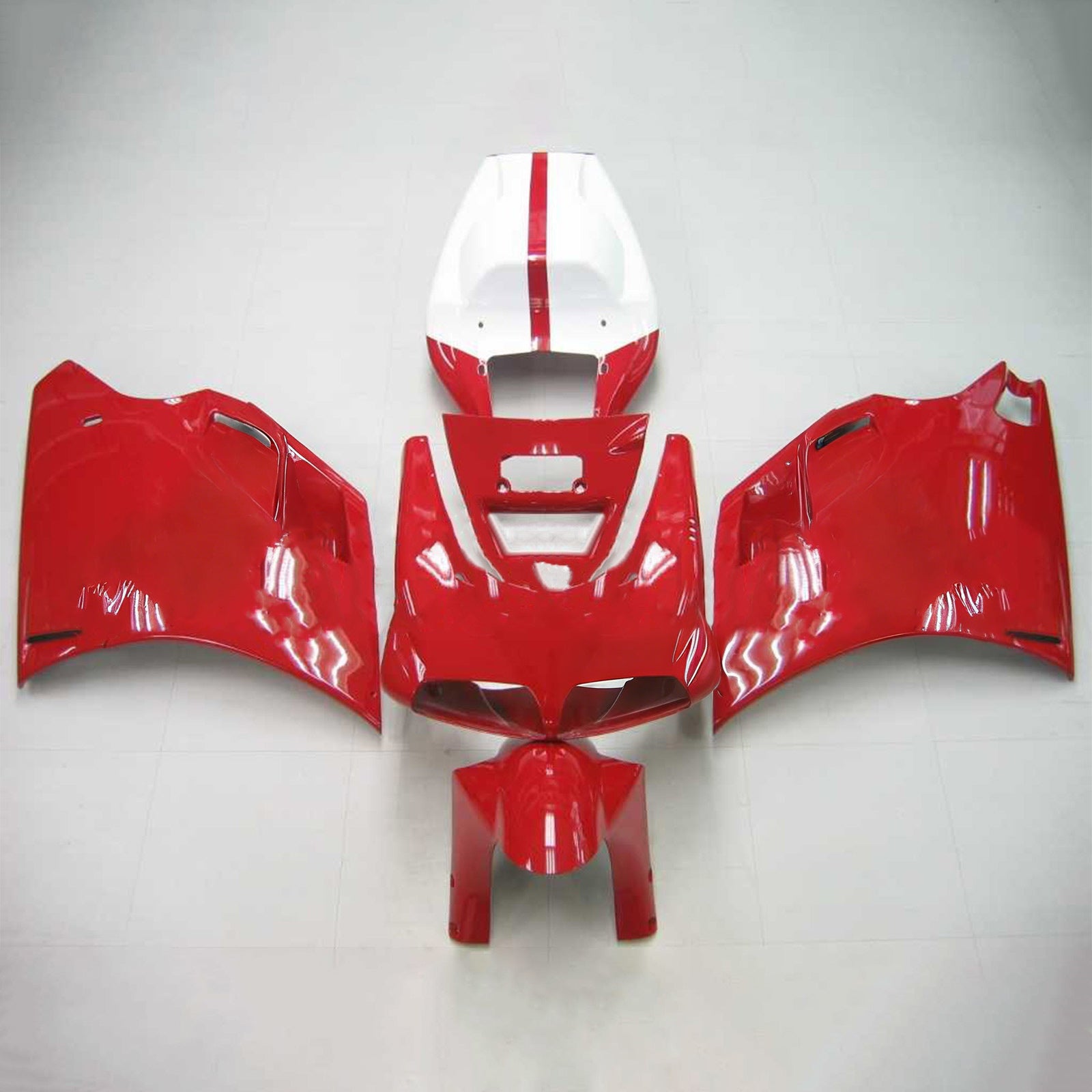 Amotopart Ducati 1996-2002 748/916/996/998 Red White Fairing Kit