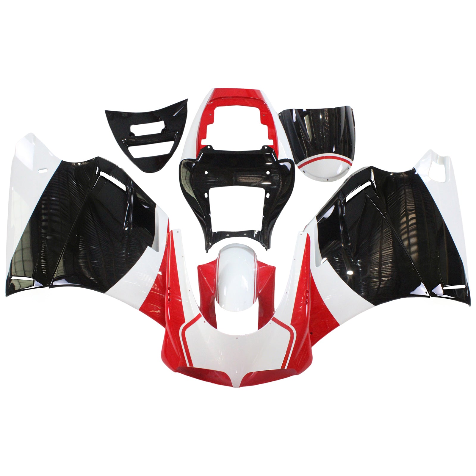 Amotopart Ducati 996 748 1996-2002 Red & Black Style3 Fairing Kit