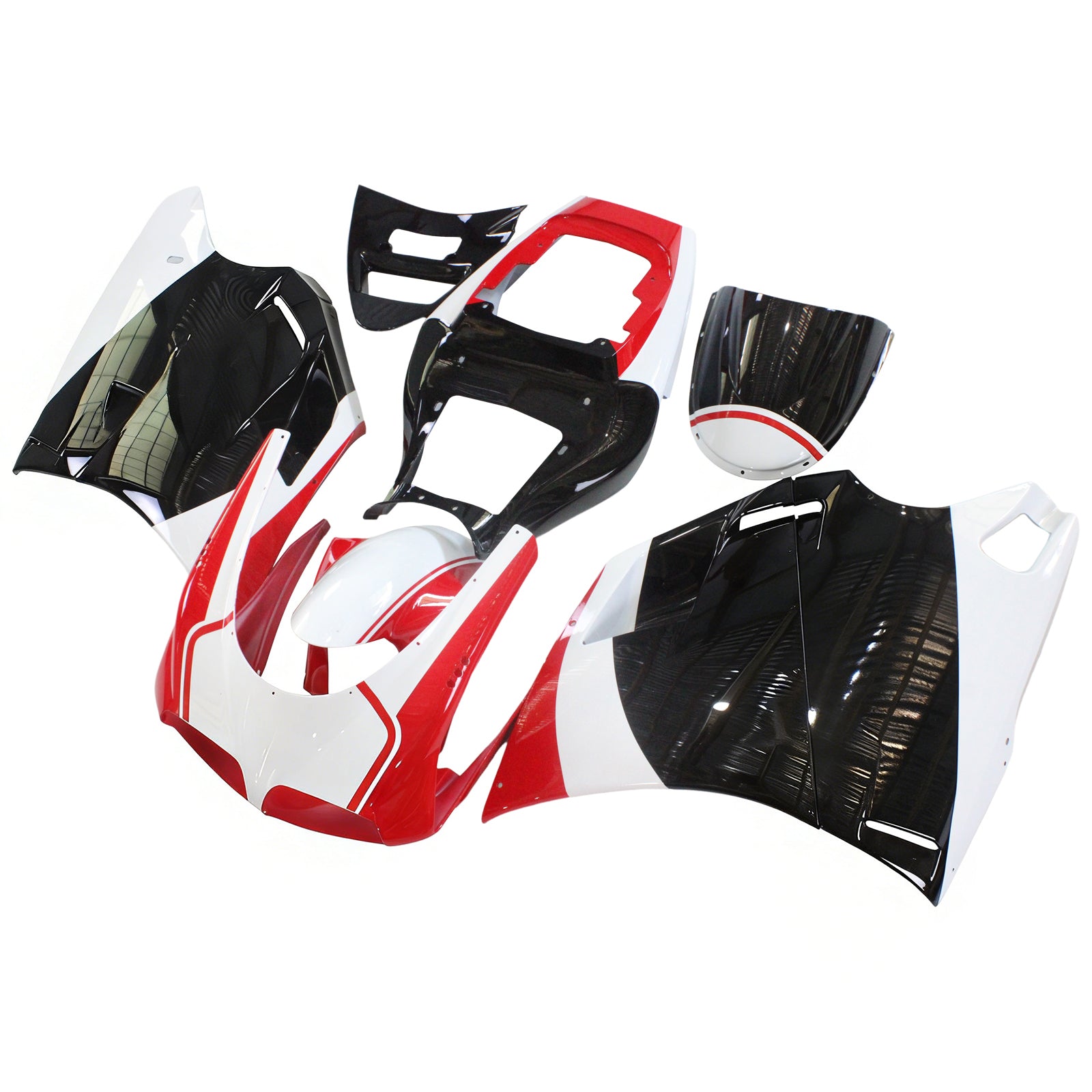 Amotopart Ducati 748/916/996/998 1996-2002 Red&Black Style3 Fairing Kit