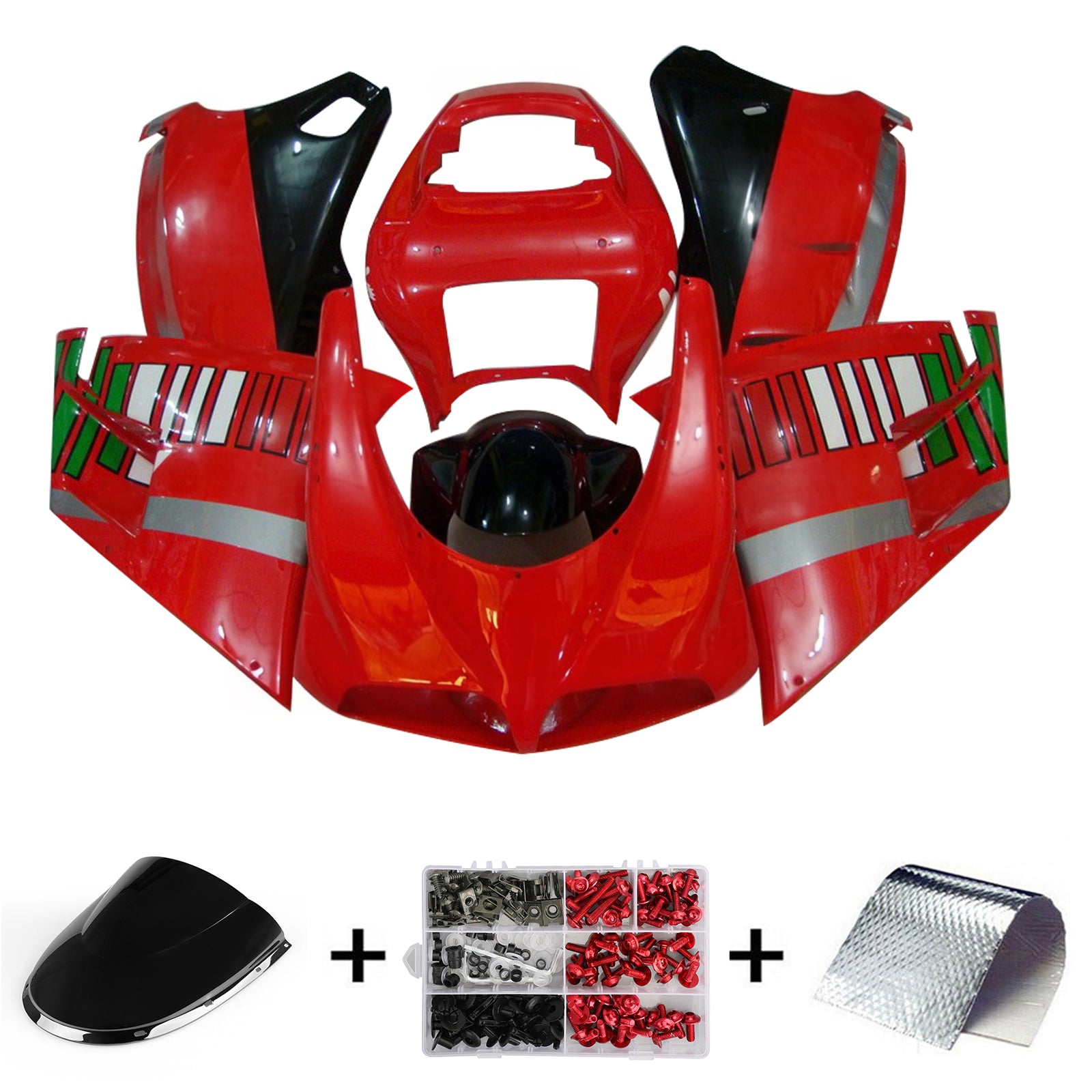 Amotopart Ducati 748/916/996/998 1996-2002 Red Fairing Kit